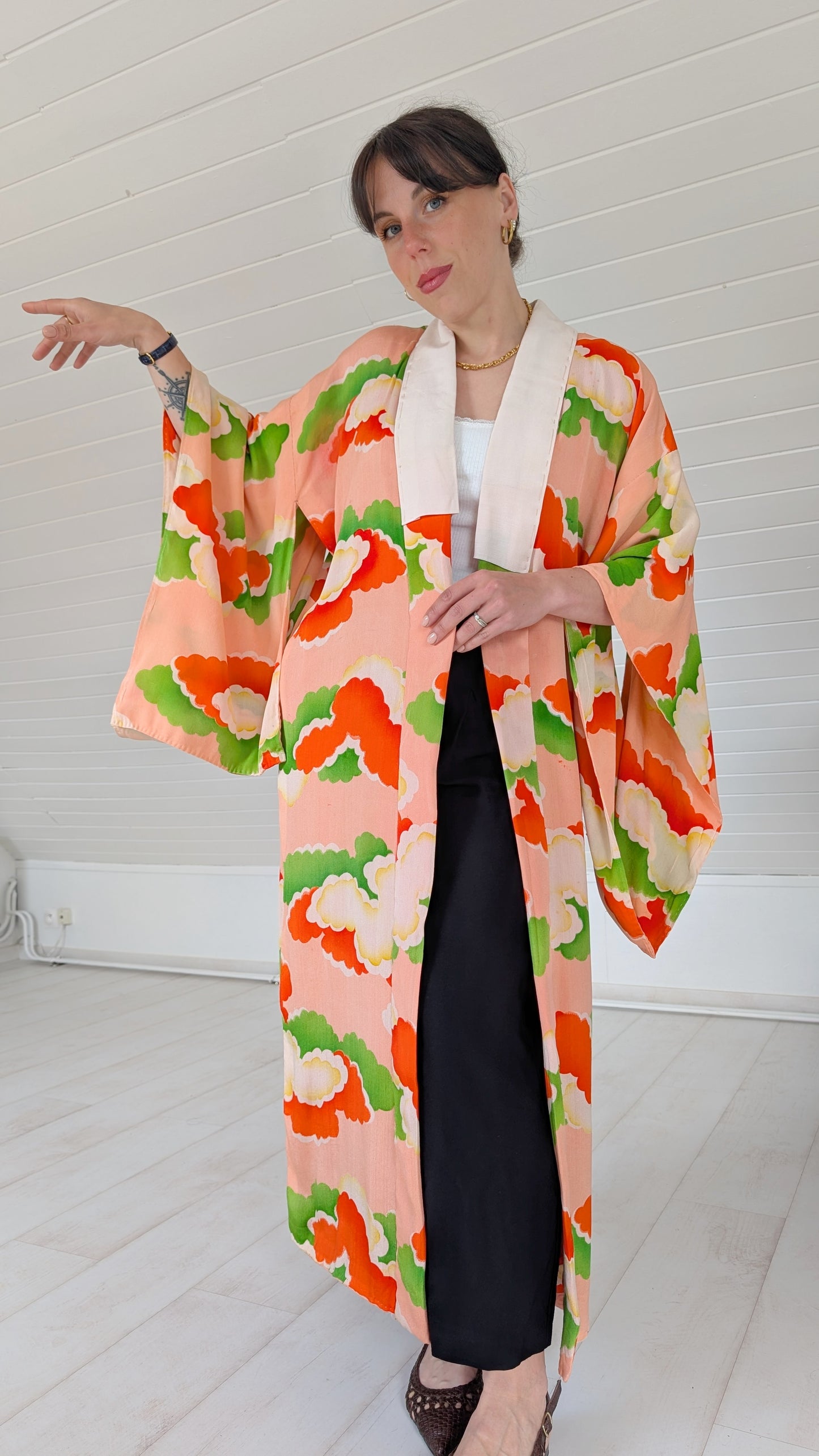 Kimono ancien 1940 en pure soie
