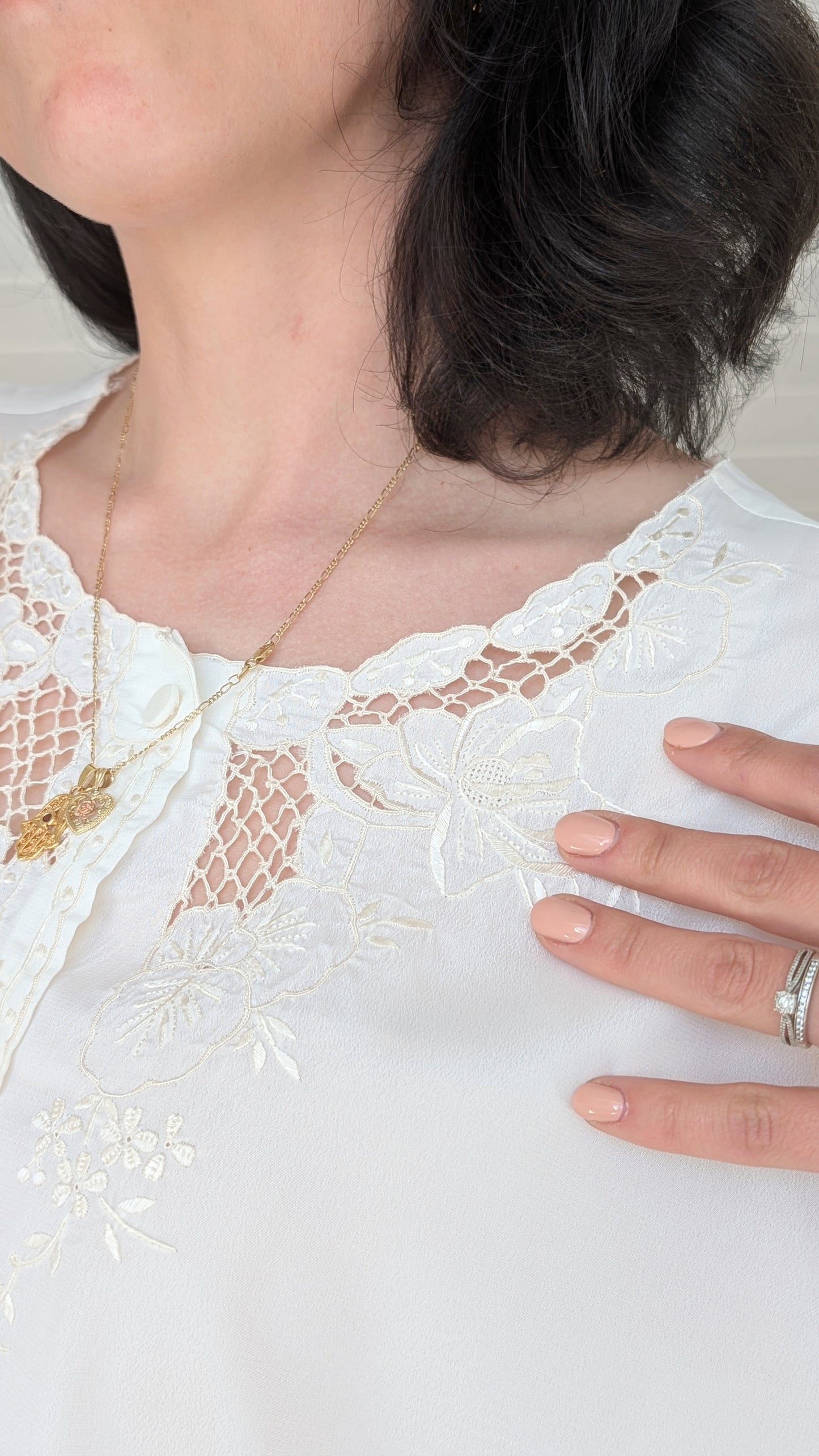 Blouse soie à broderies T40-42