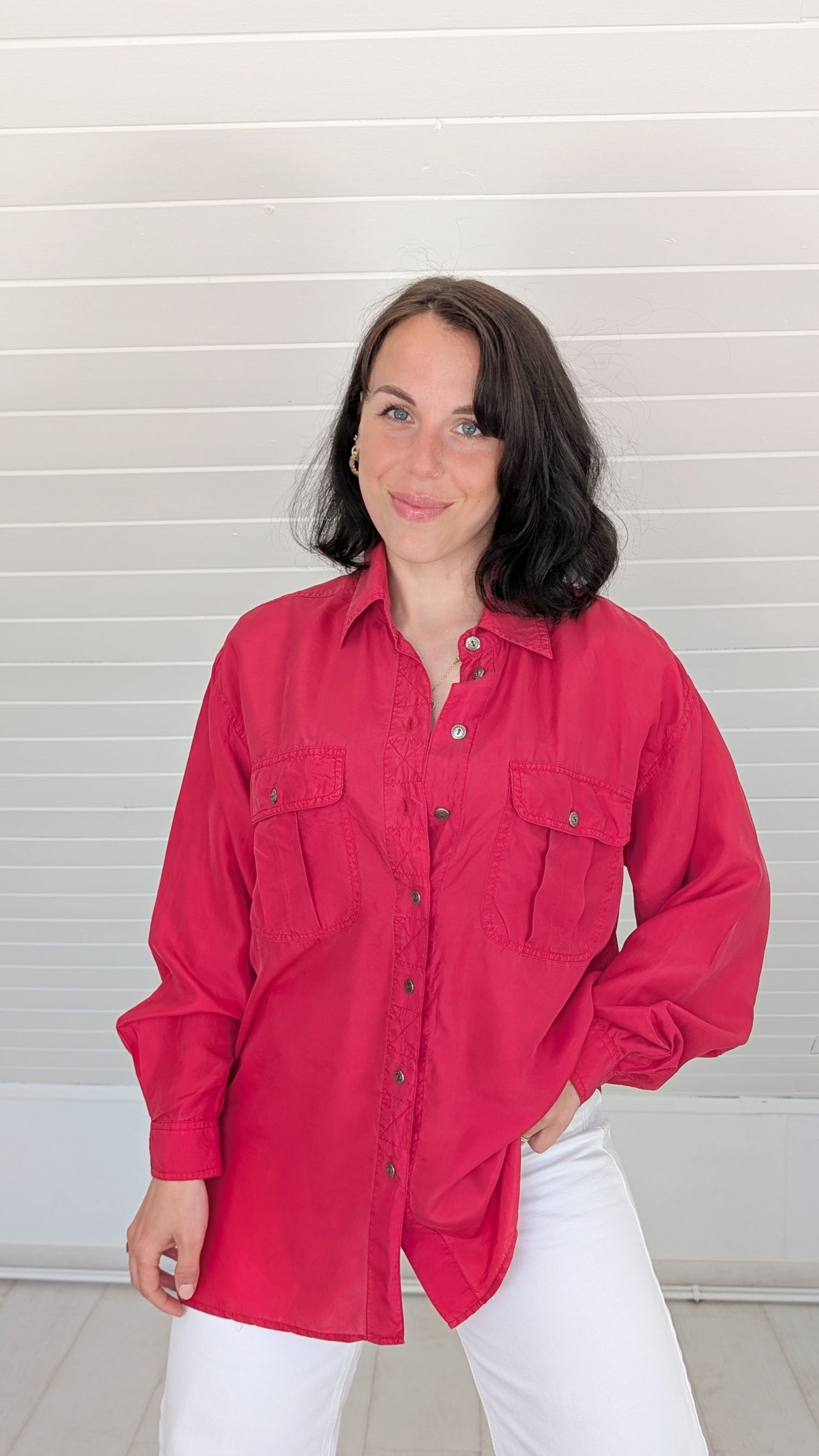 Blouse soie 1980 T40-42