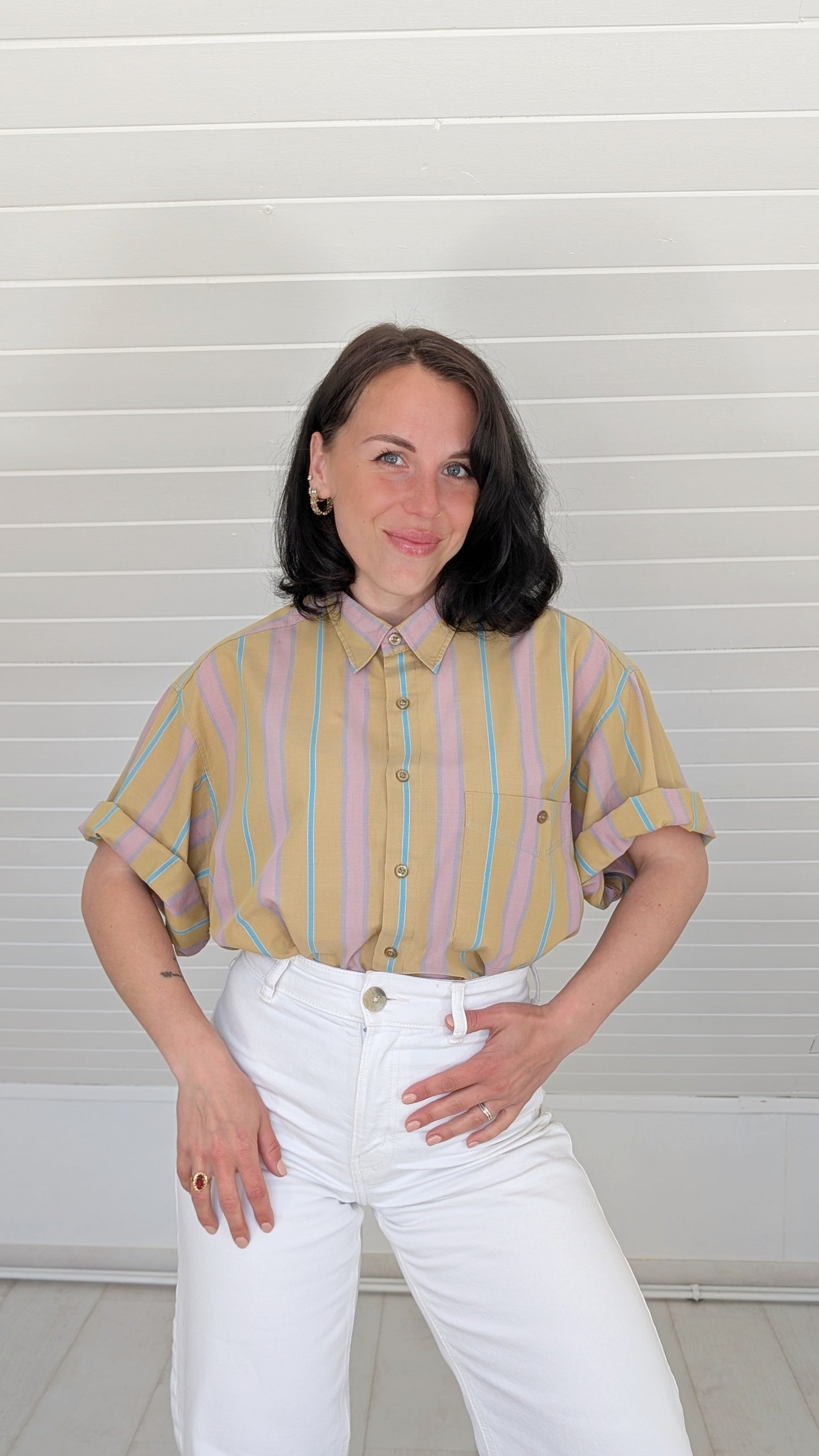 Chemise rayée coton T42-44