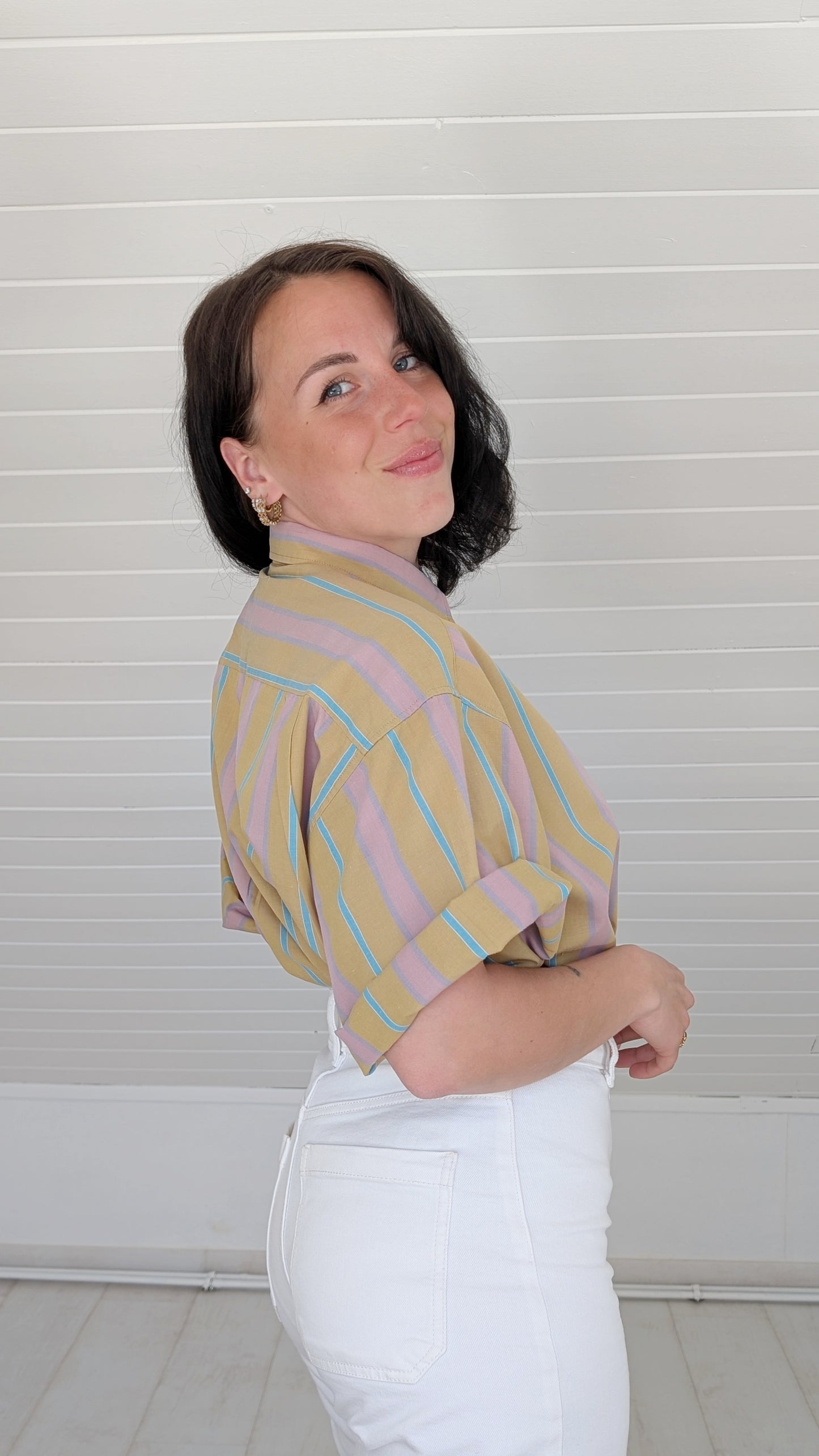 Chemise rayée coton T42-44