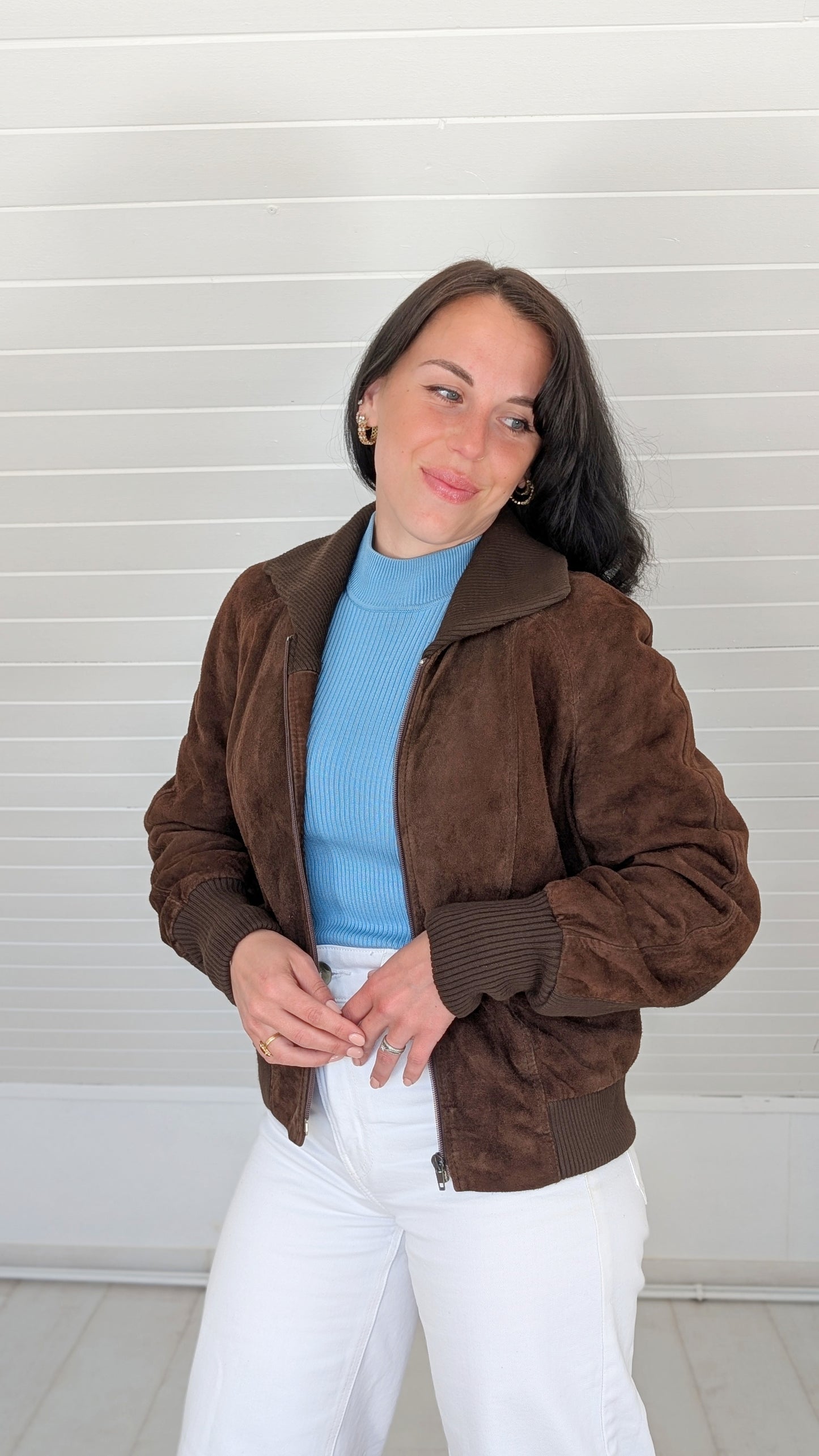 Veste bombers daim 70s T38