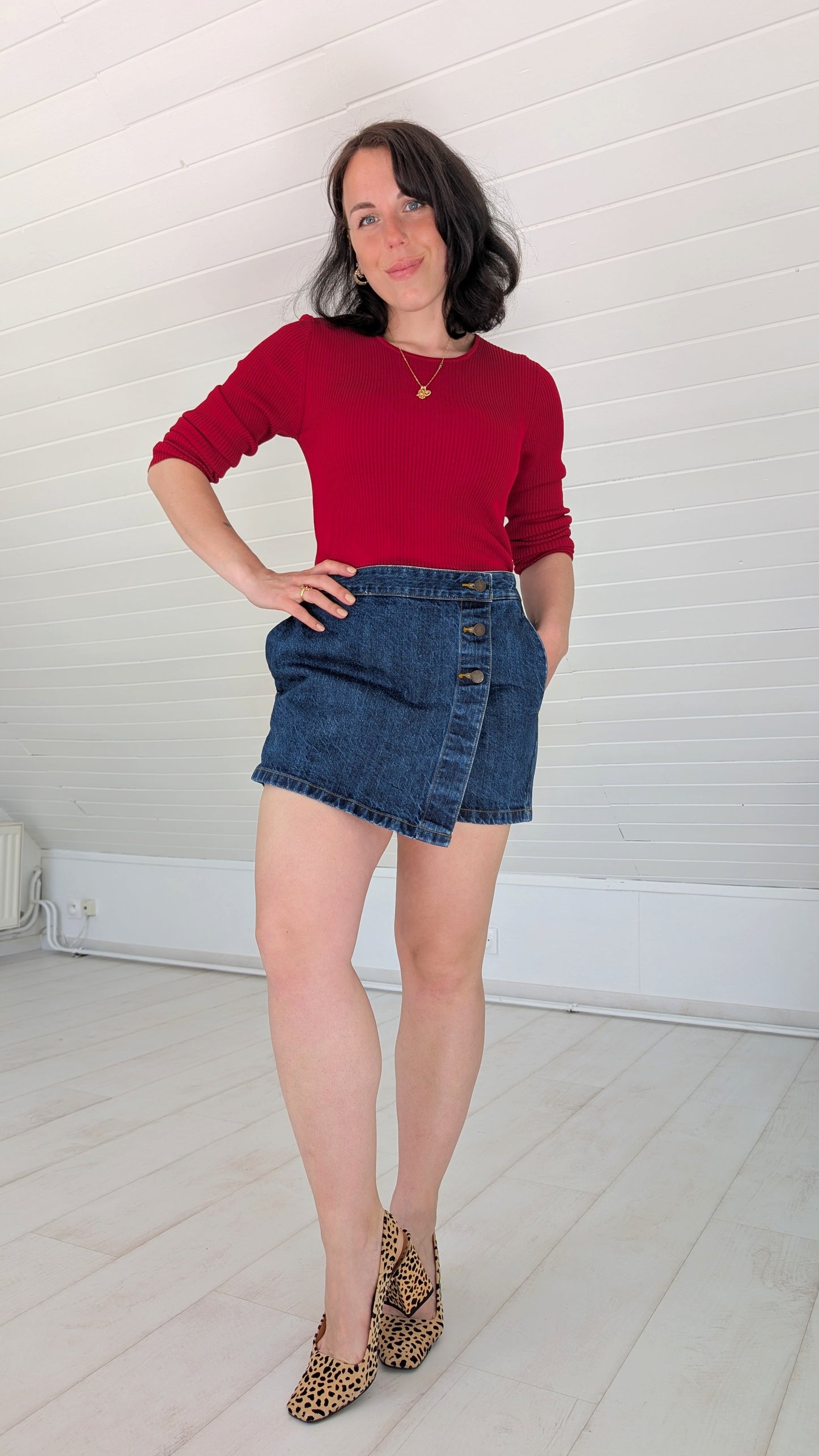 Jupe short en jeans T36