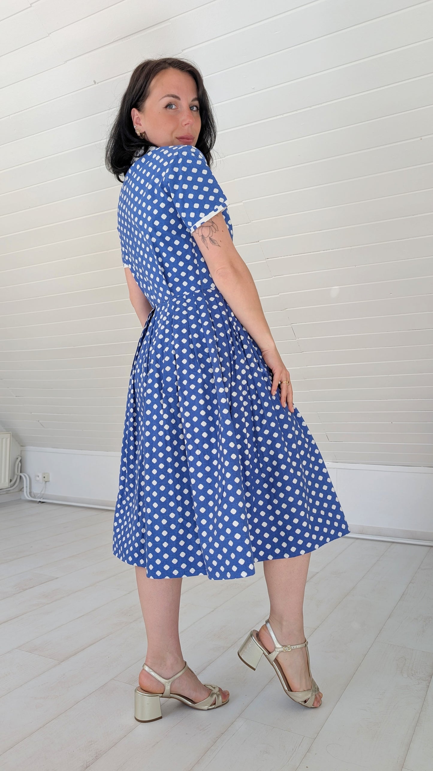 Robe 1950 véritable coton T36-38