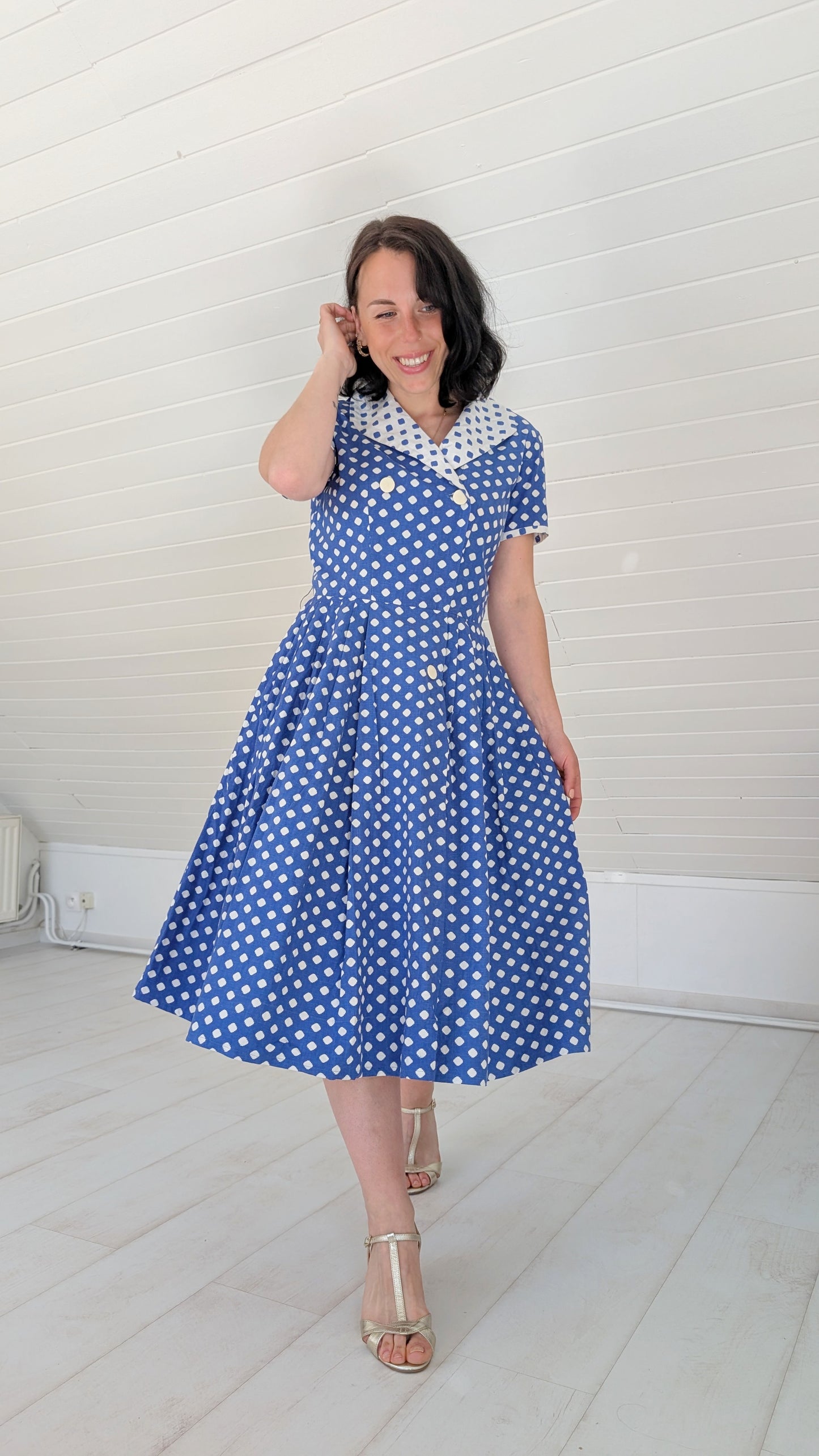 Robe 1950 véritable coton T36-38
