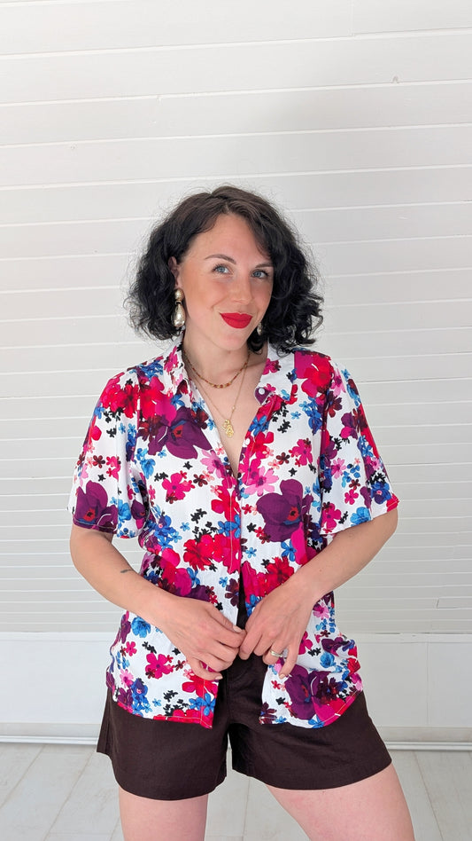 Blouse fleurie viscose T38-40