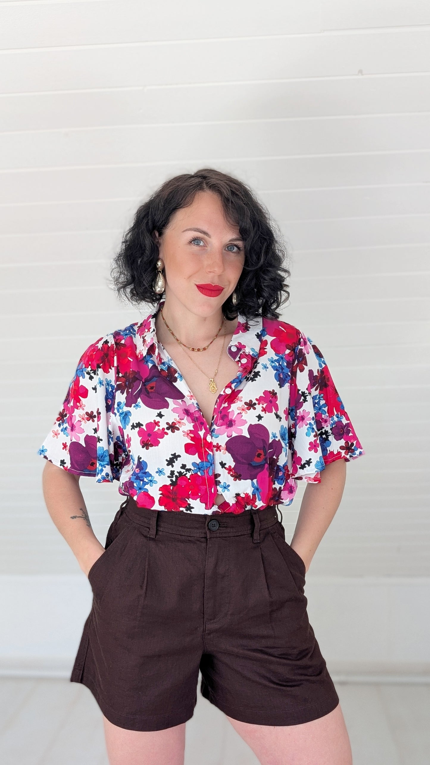 Blouse fleurie viscose T38-40