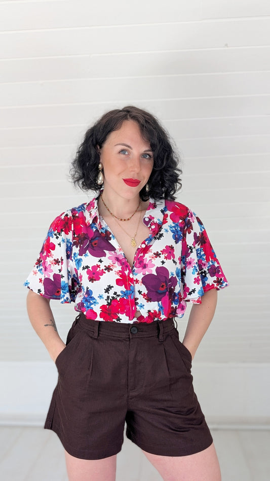 Blouse fleurie viscose T38-40