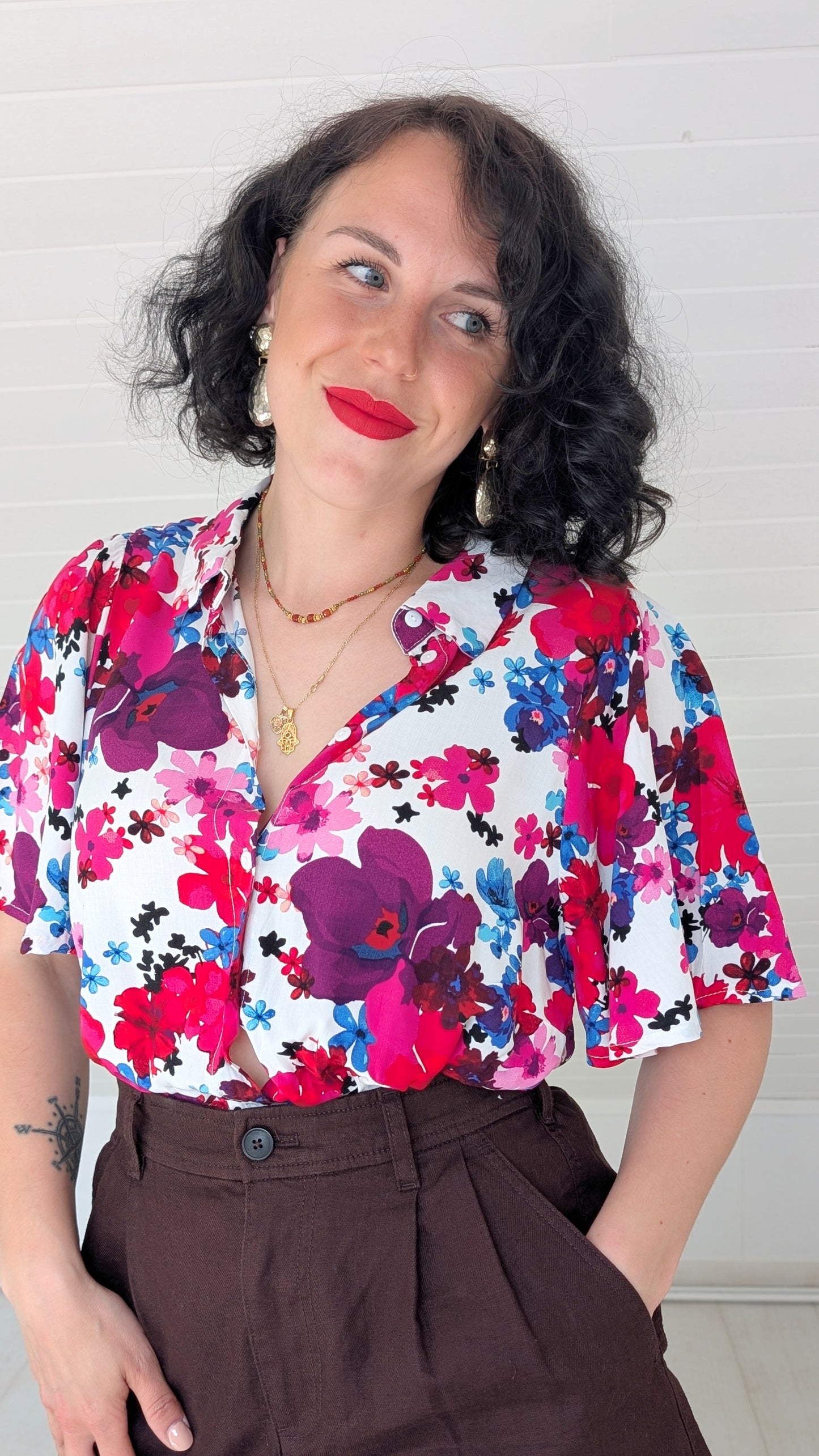Blouse fleurie viscose T38-40