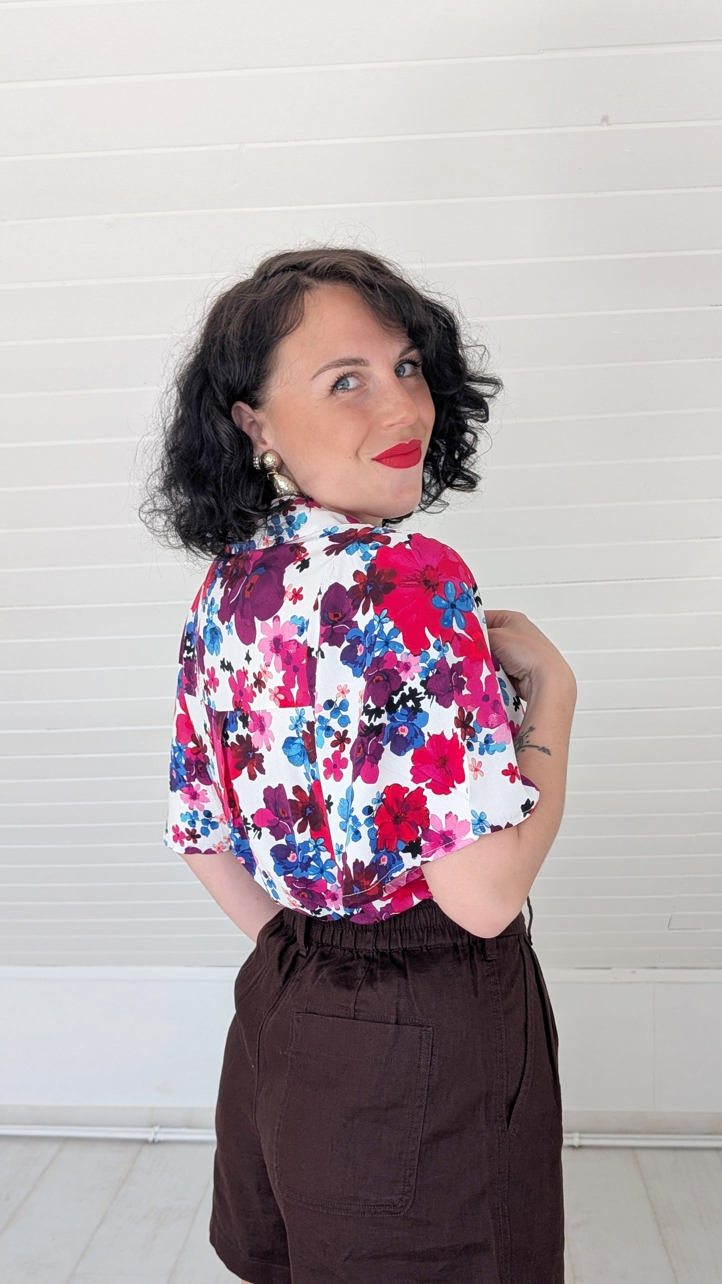 Blouse fleurie viscose T38-40