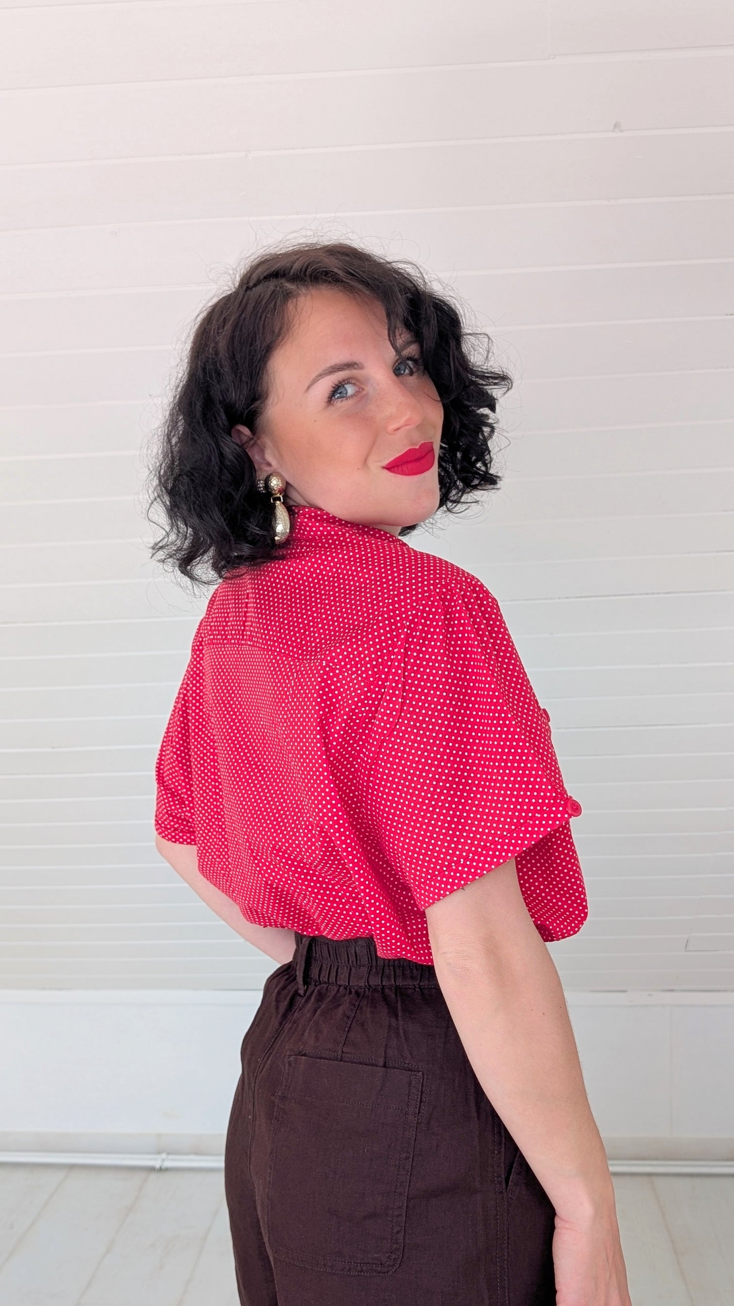 Chemise pois coton T42-44