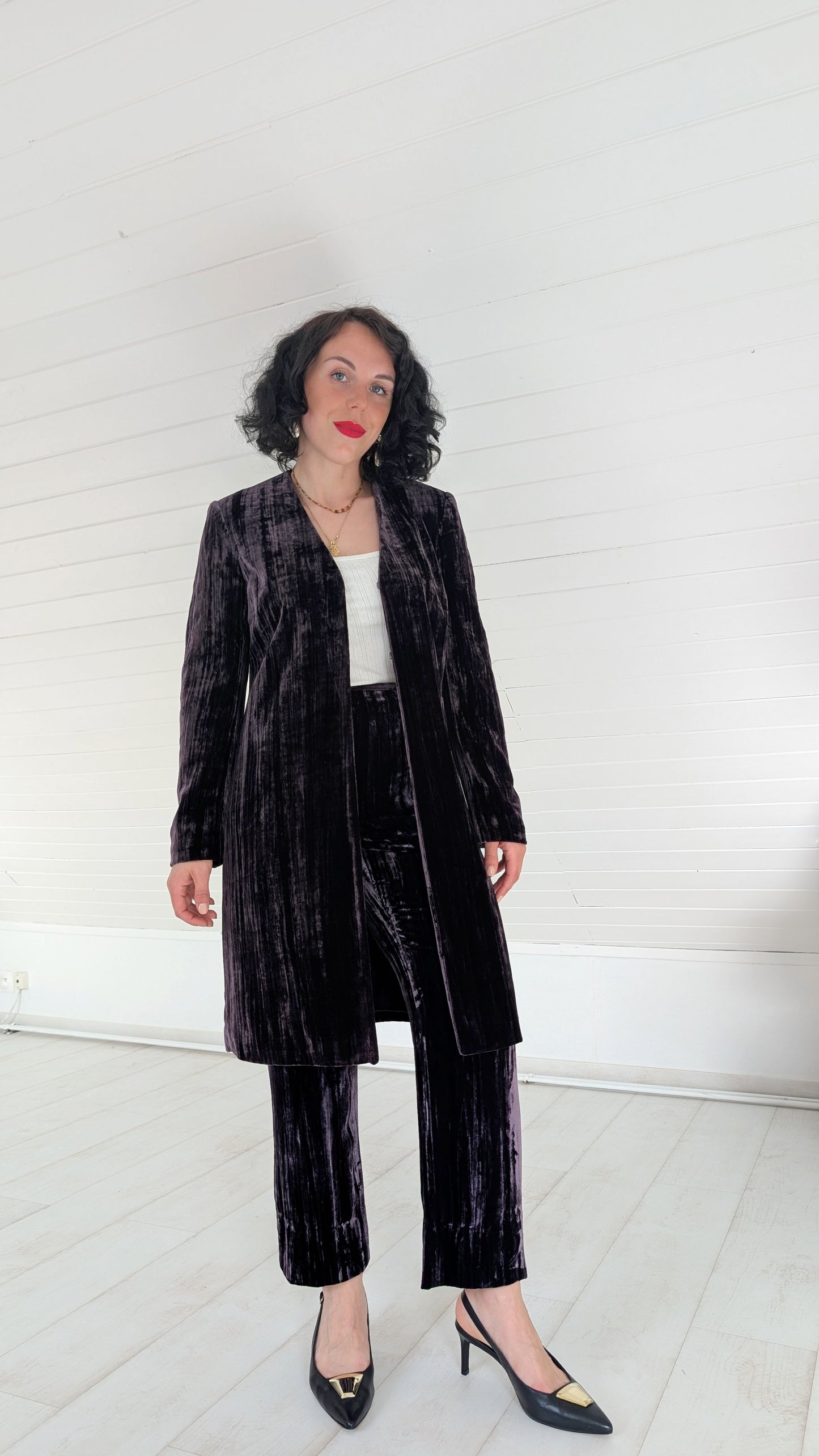 Ensemble viscose et soie 90s T34