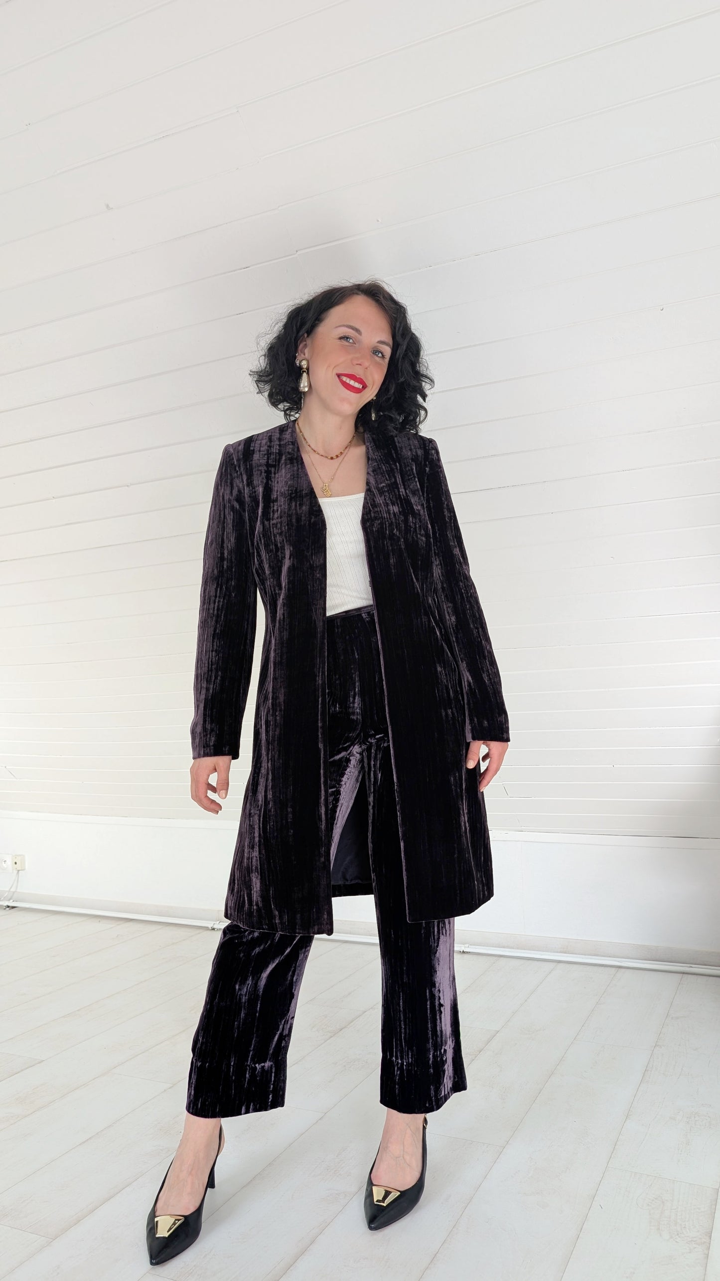Ensemble viscose et soie 90s T34