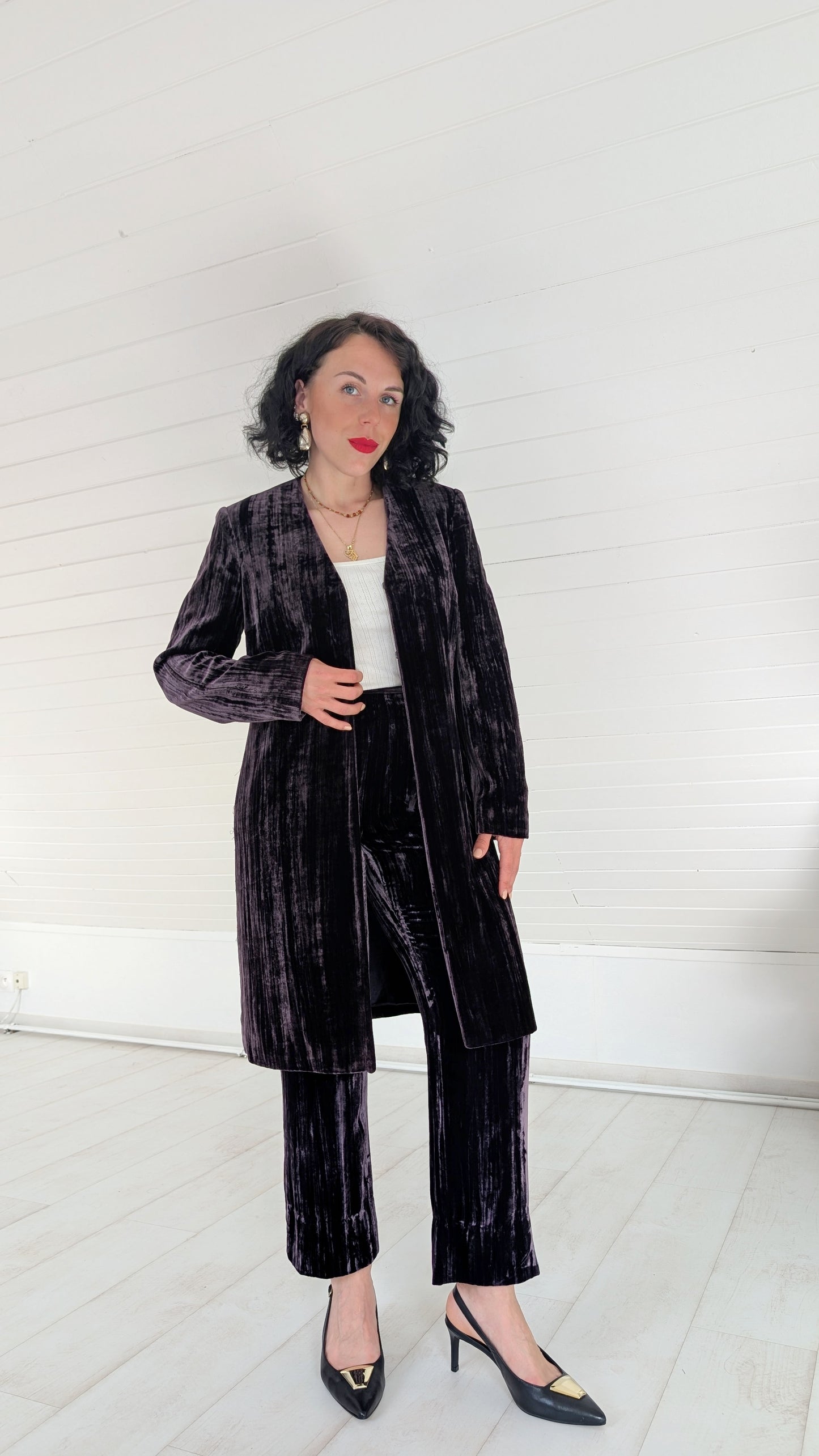 Ensemble viscose et soie 90s T34
