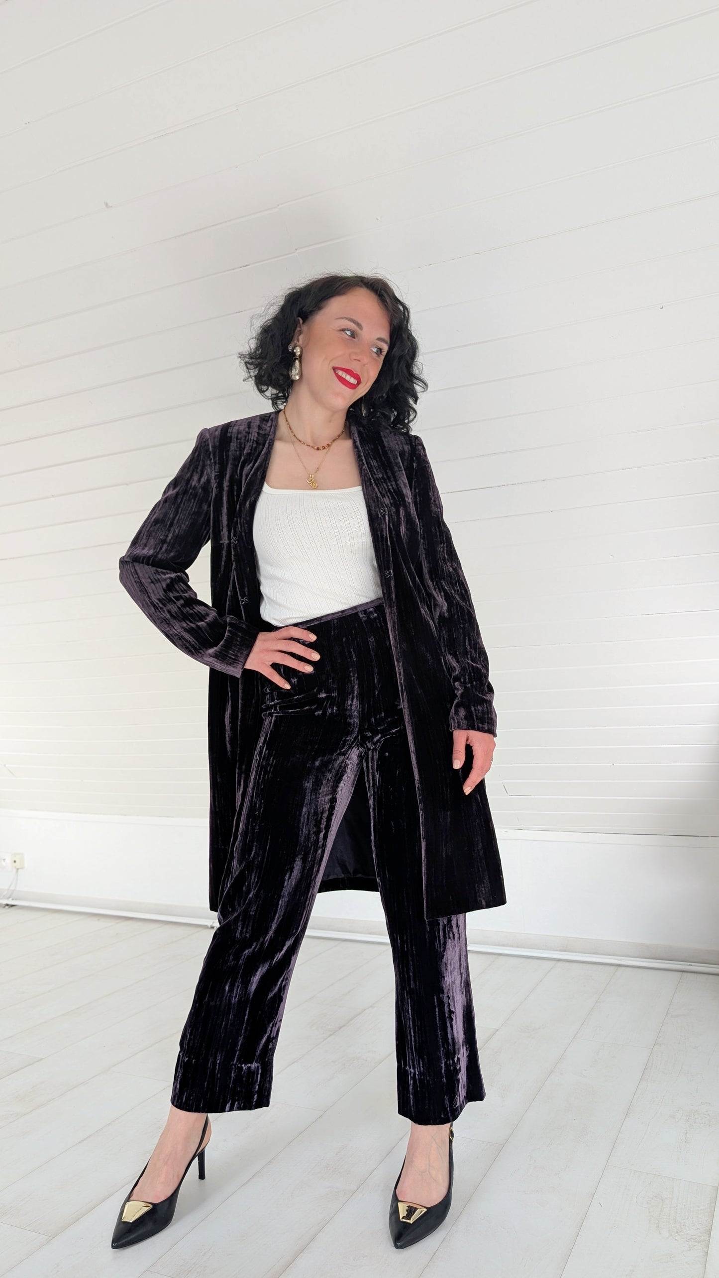 Ensemble viscose et soie 90s T34