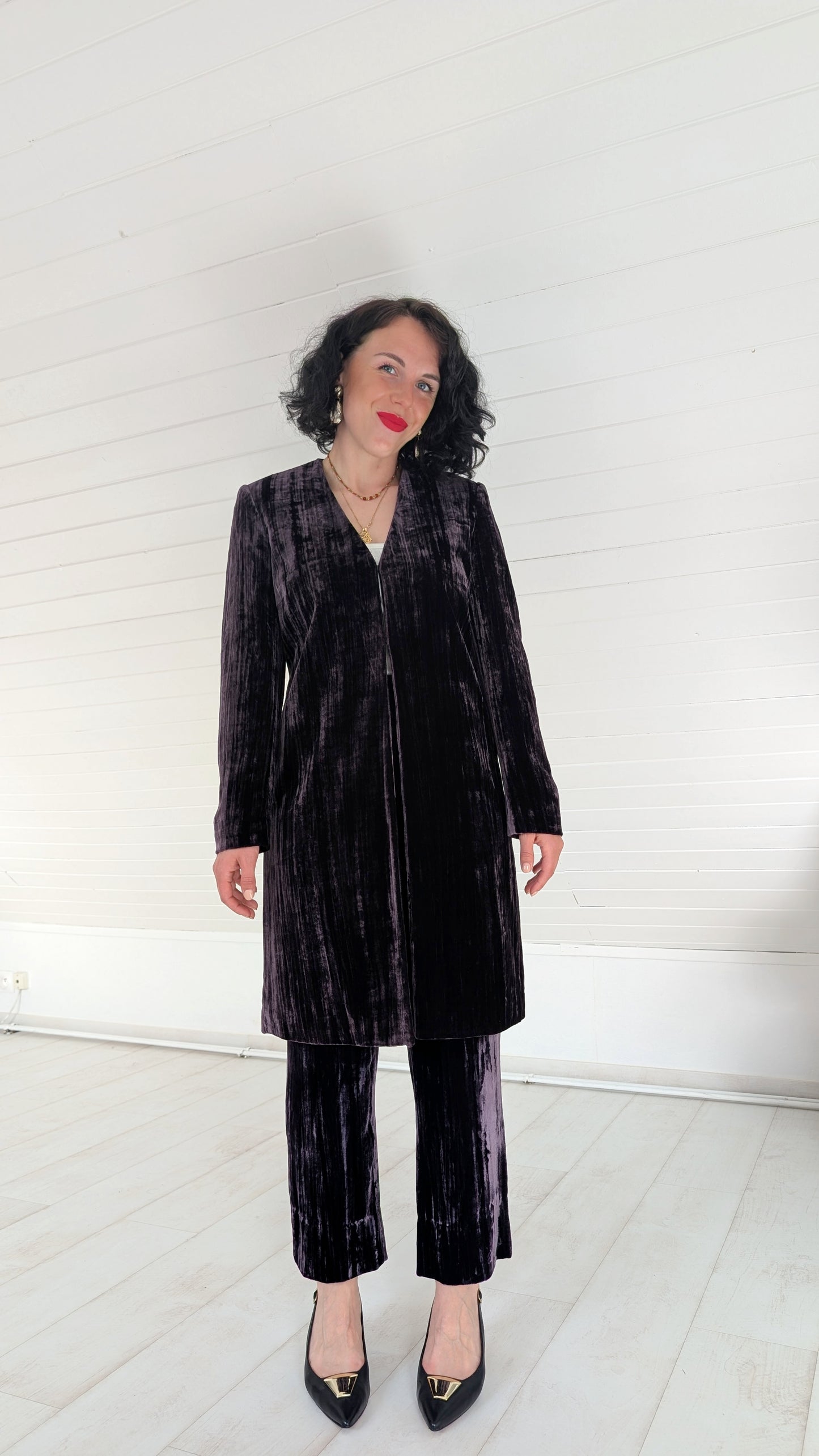 Ensemble viscose et soie 90s T34