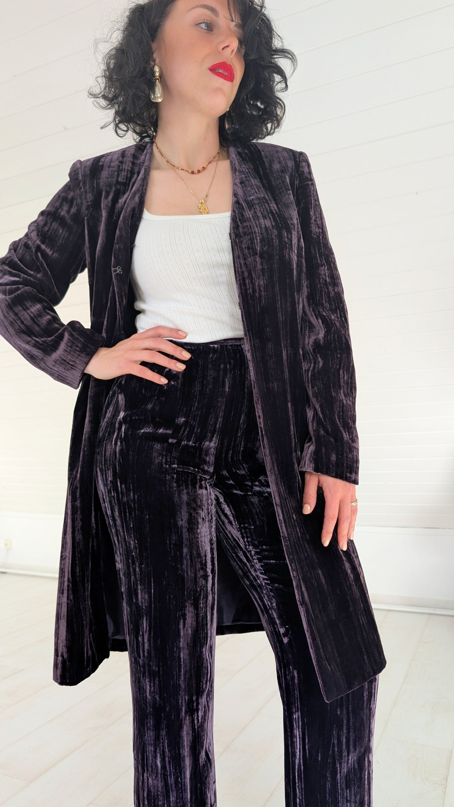 Ensemble viscose et soie 90s T34