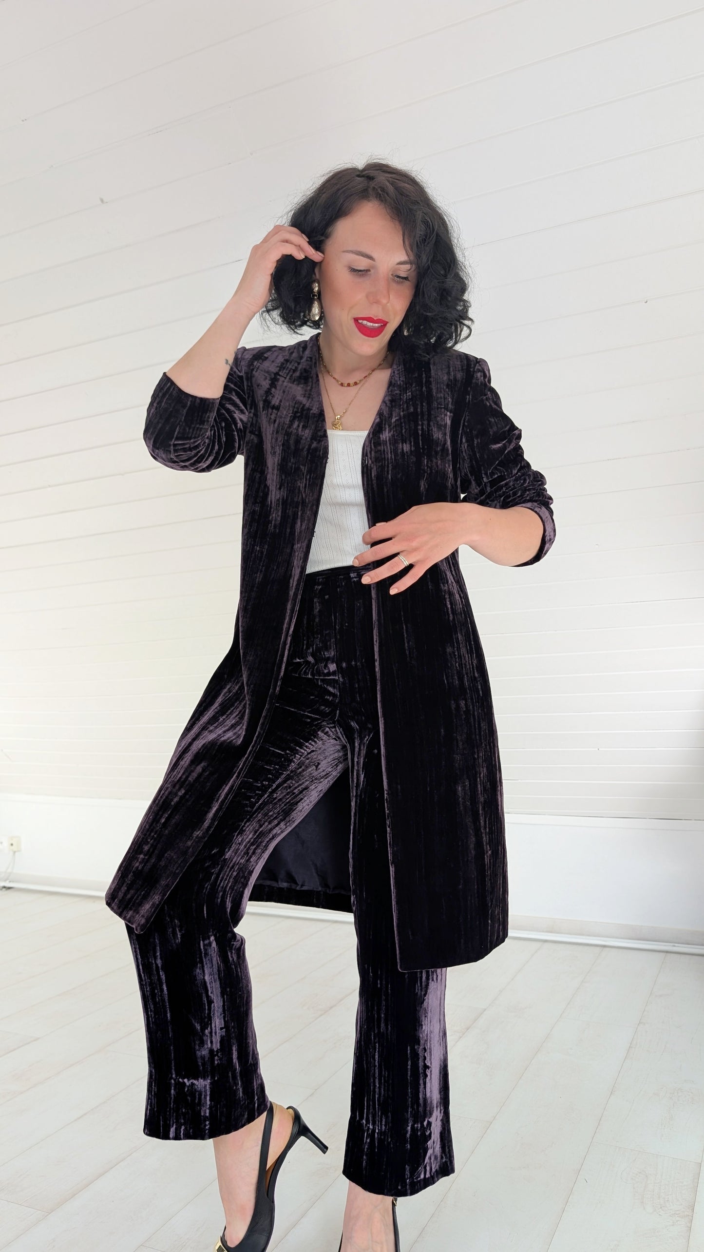Ensemble viscose et soie 90s T34