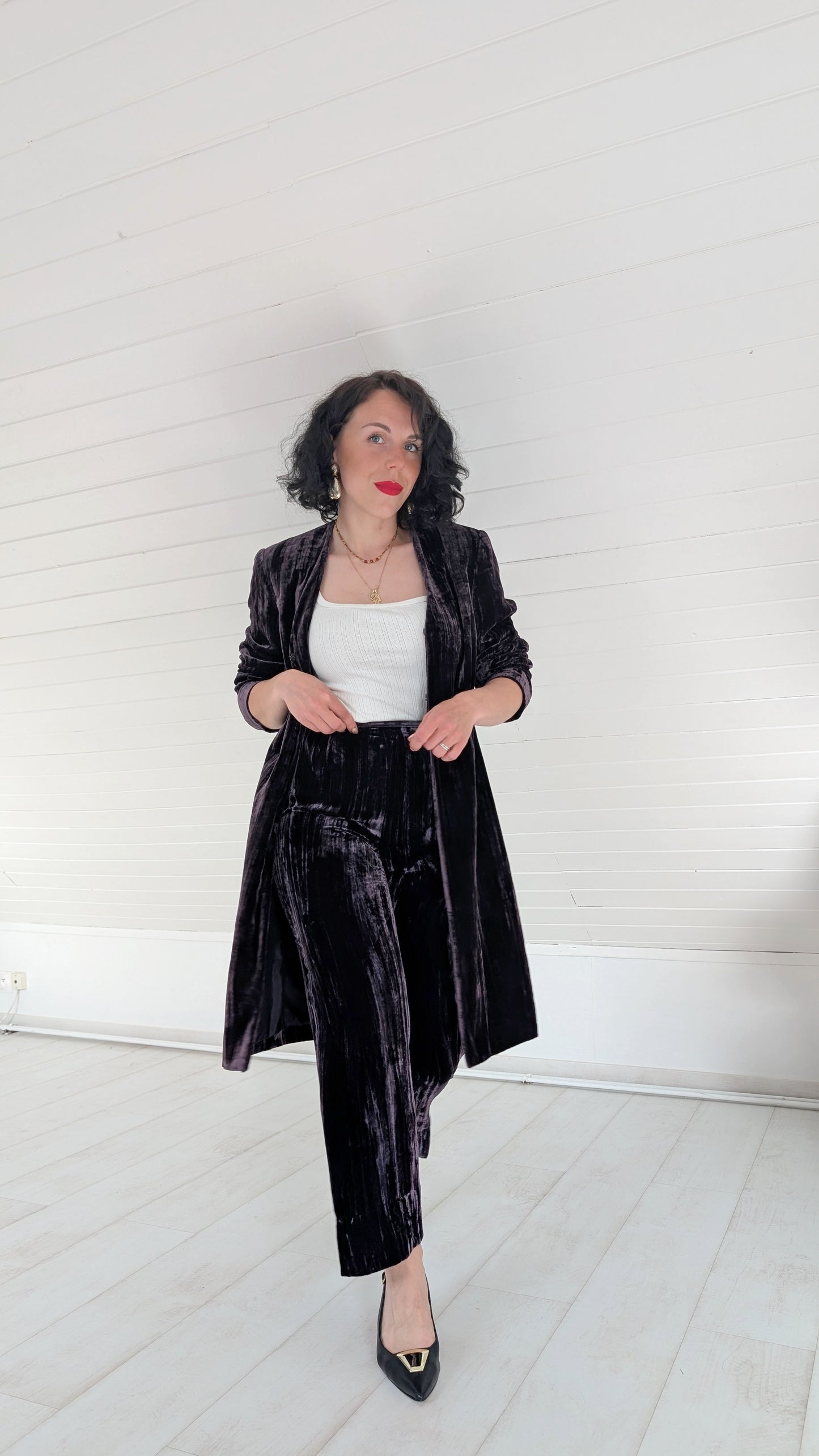 Ensemble viscose et soie 90s T34