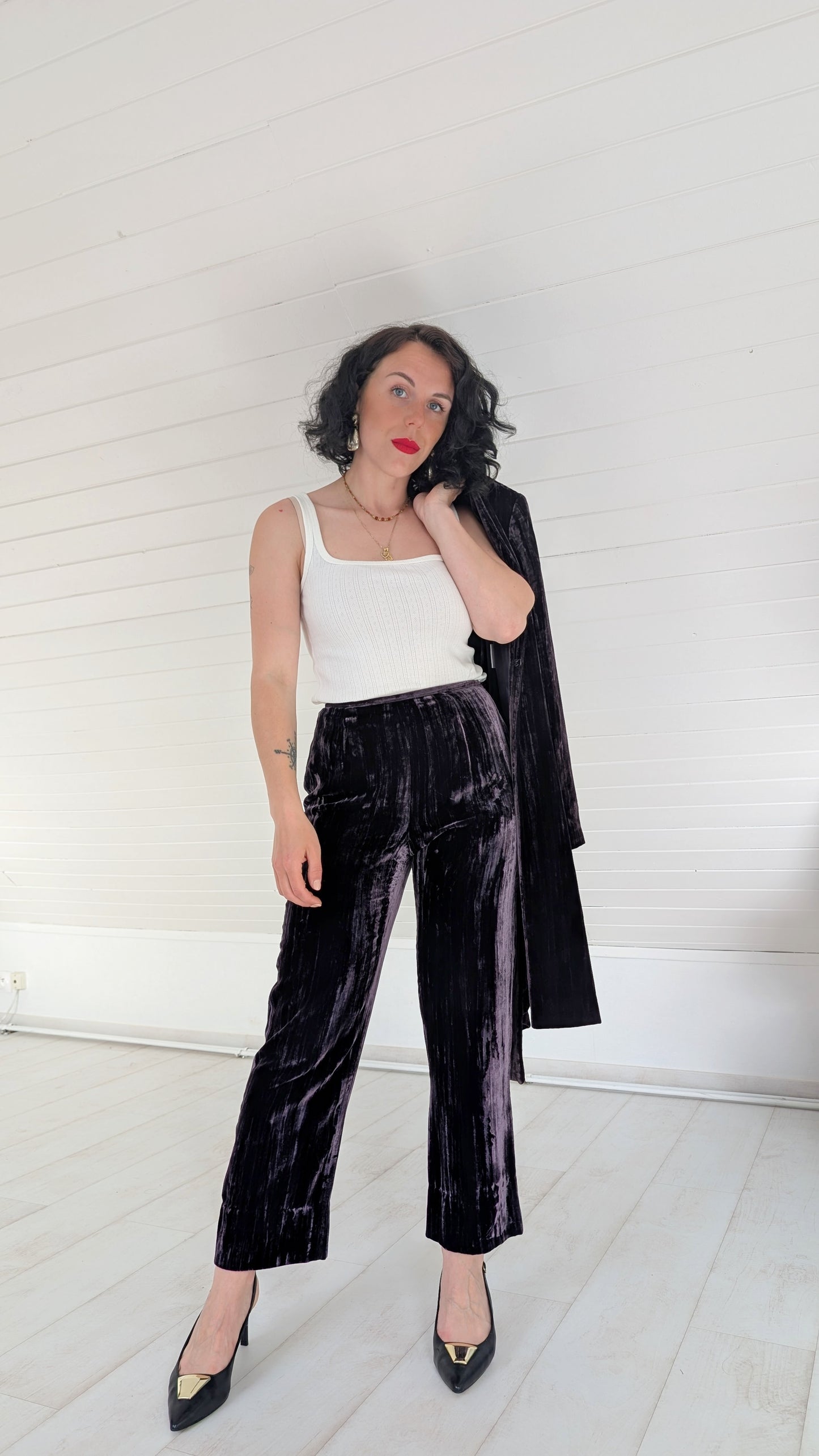 Ensemble viscose et soie 90s T34