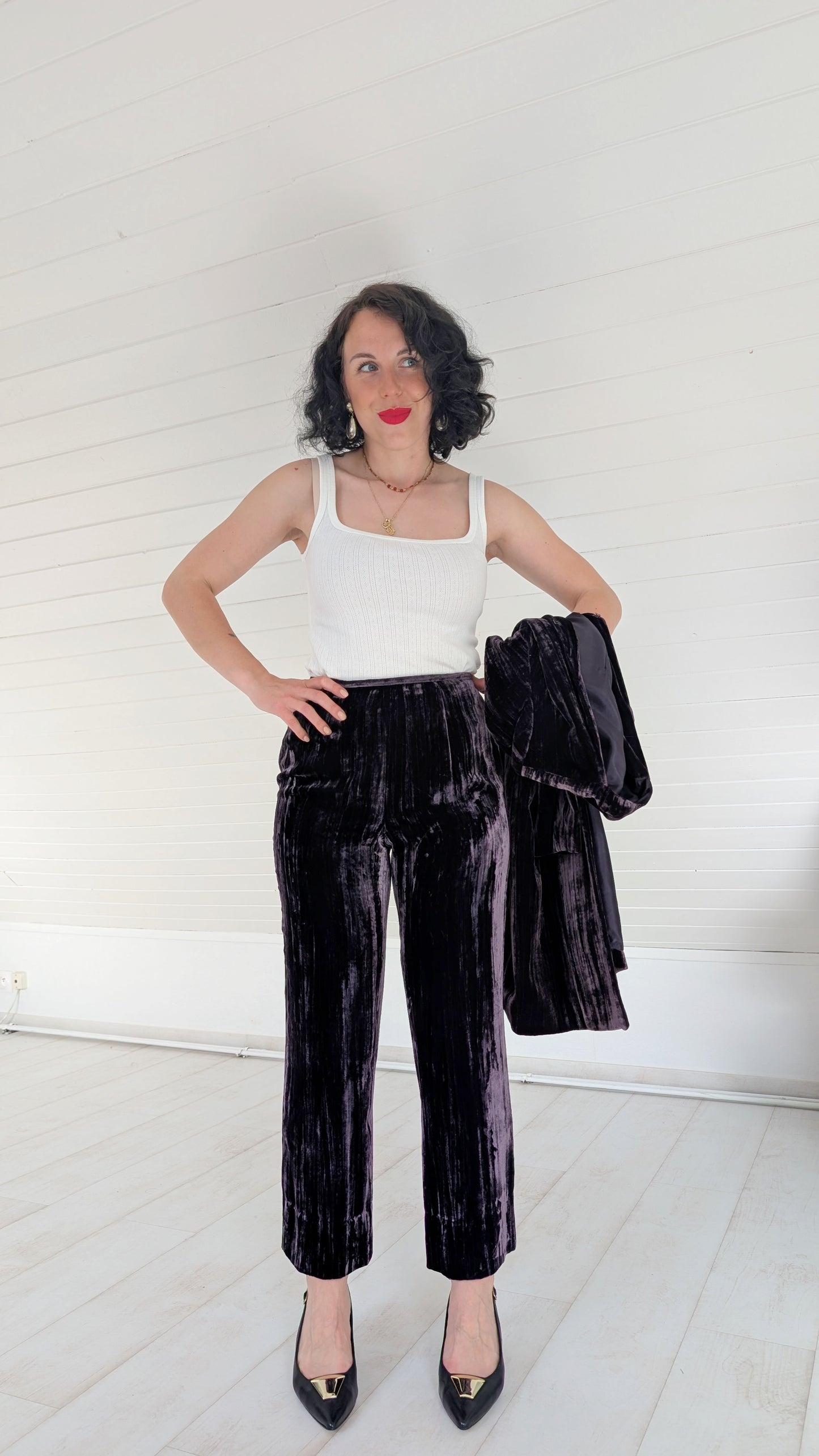 Ensemble viscose et soie 90s T34