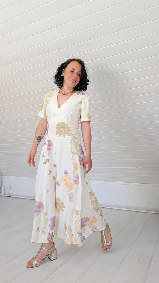 Robe 80s viscose made in USA T36