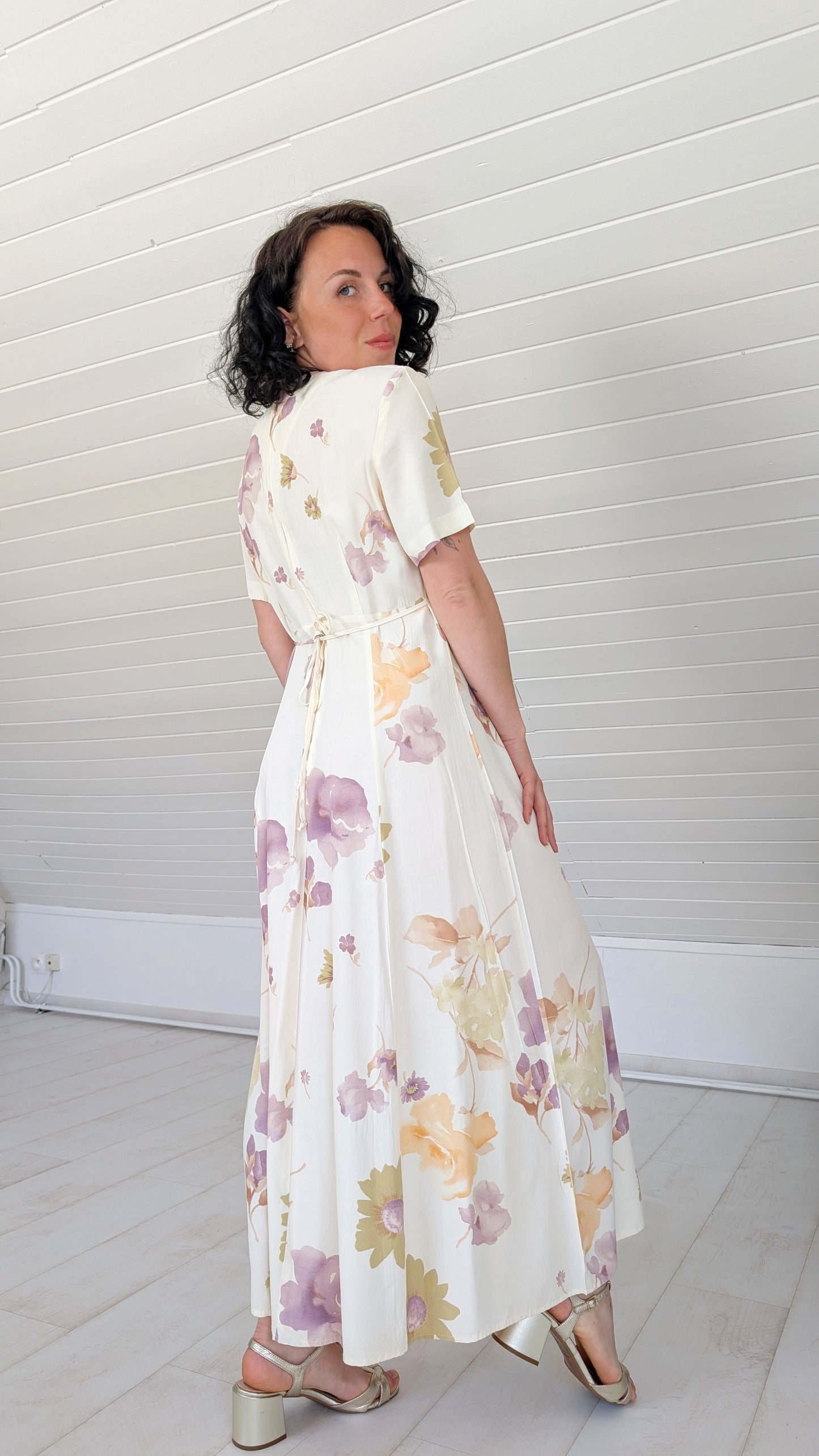 Robe 80s viscose made in USA T36