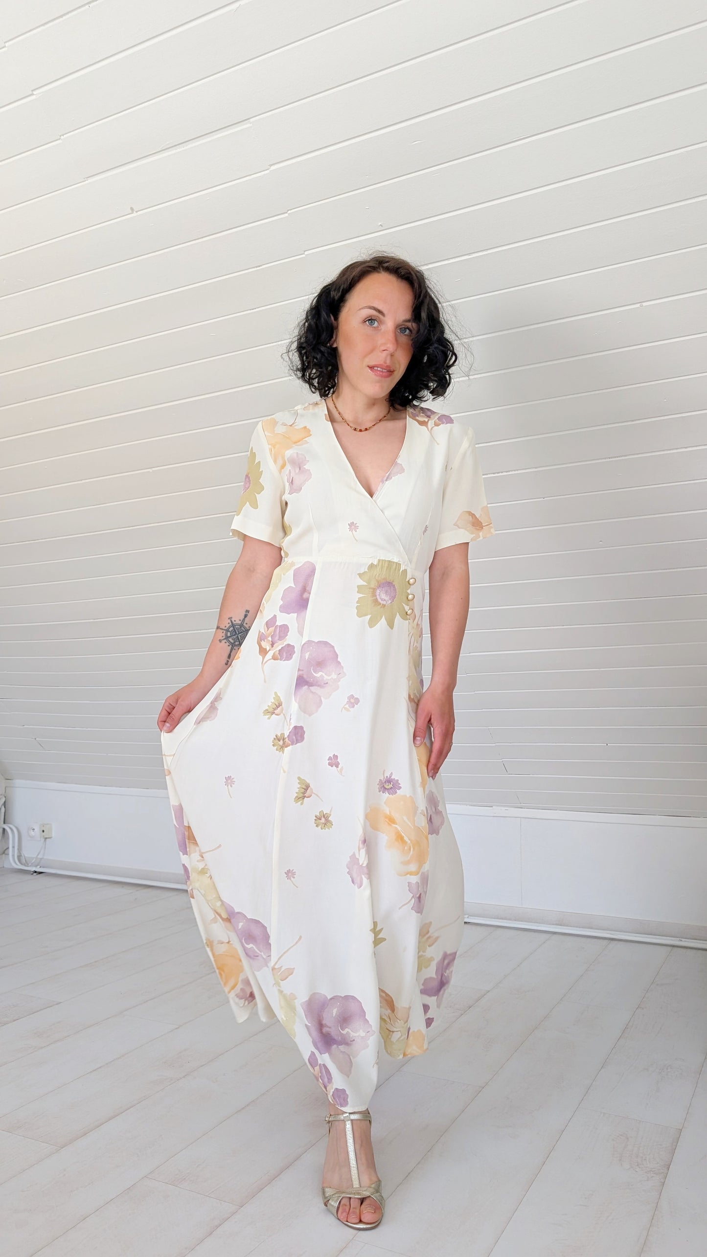 Robe 80s viscose made in USA T36