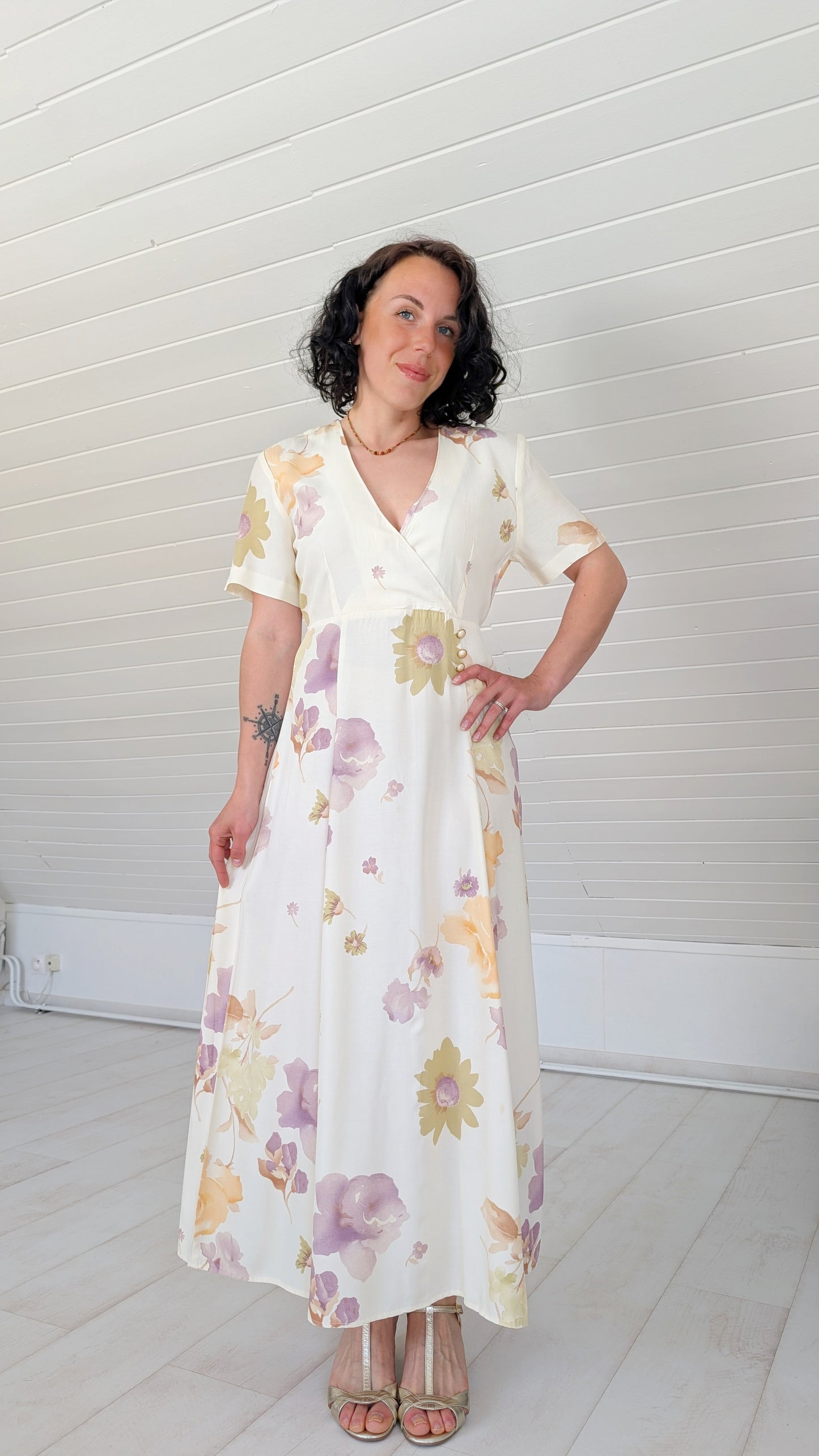 Robe 80s viscose made in USA T36