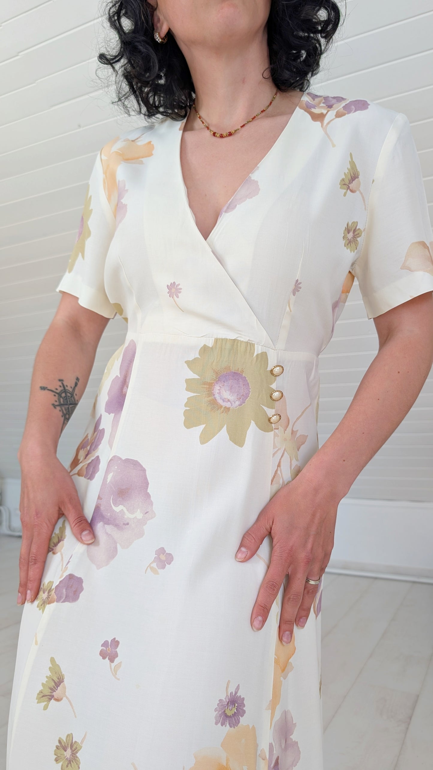 Robe 80s viscose made in USA T36