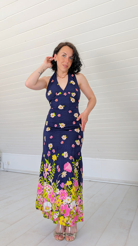 Rare robe 70s en coton T34