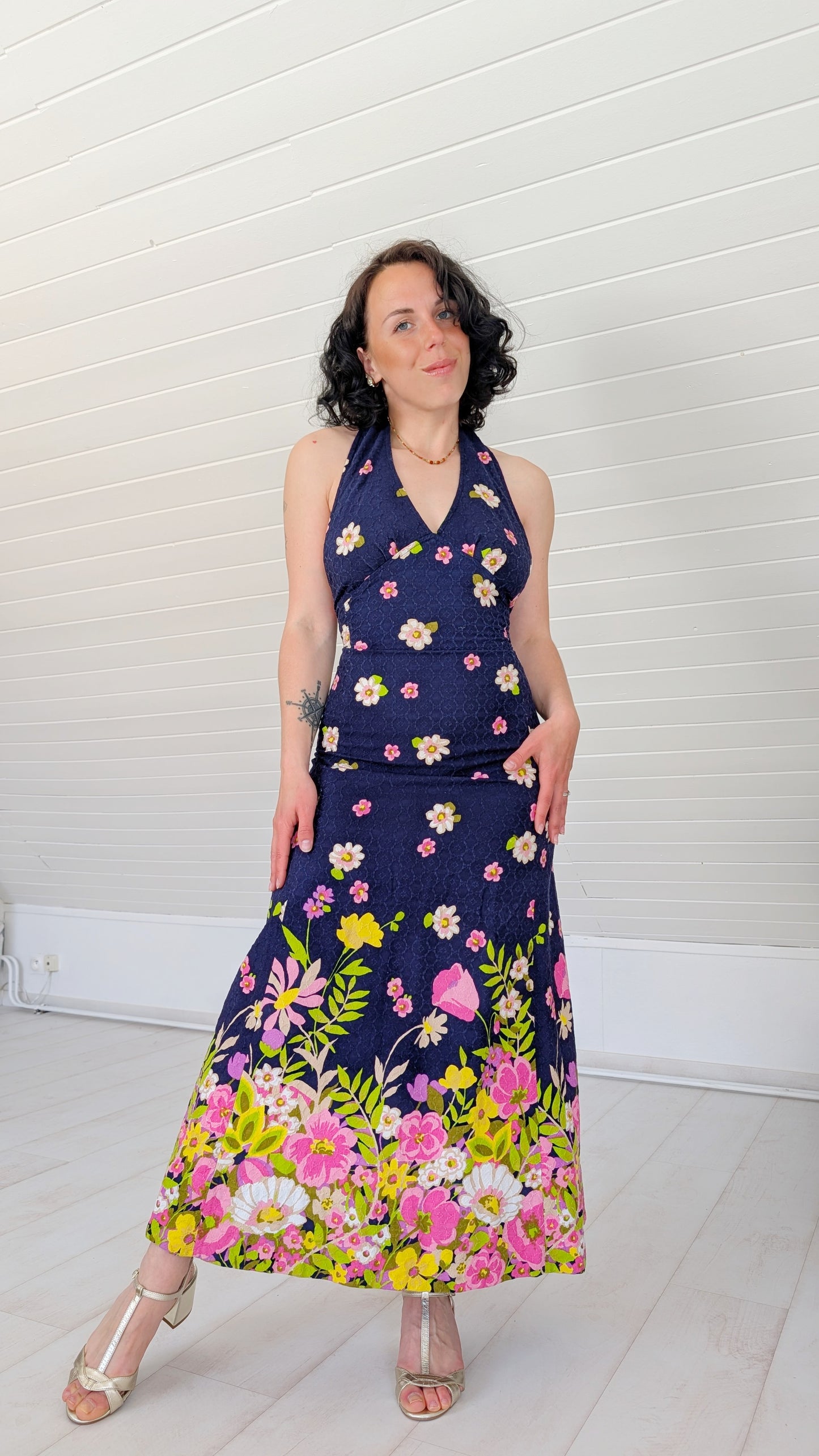 Rare robe 70s en coton T34