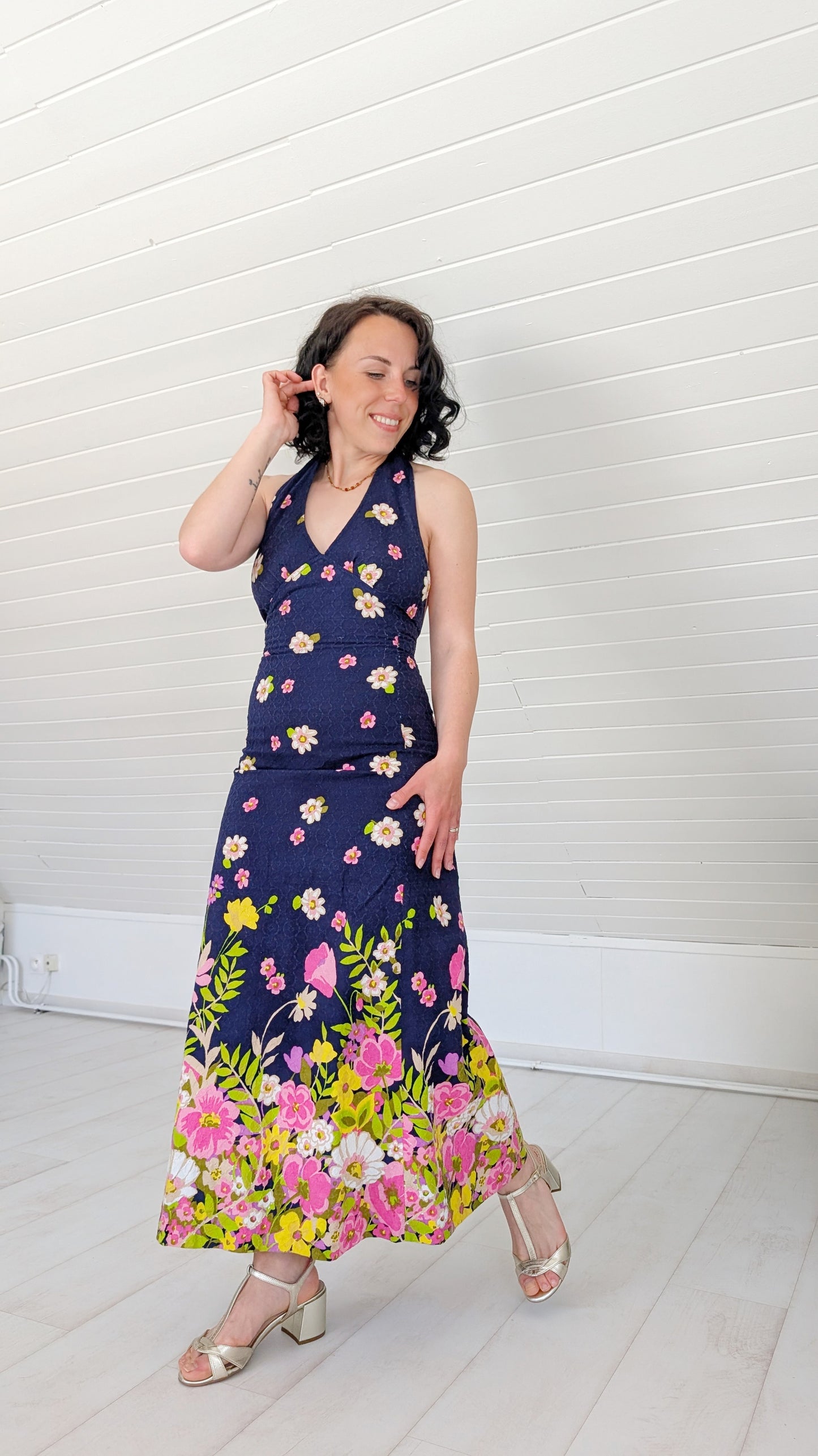 Rare robe 70s en coton T34