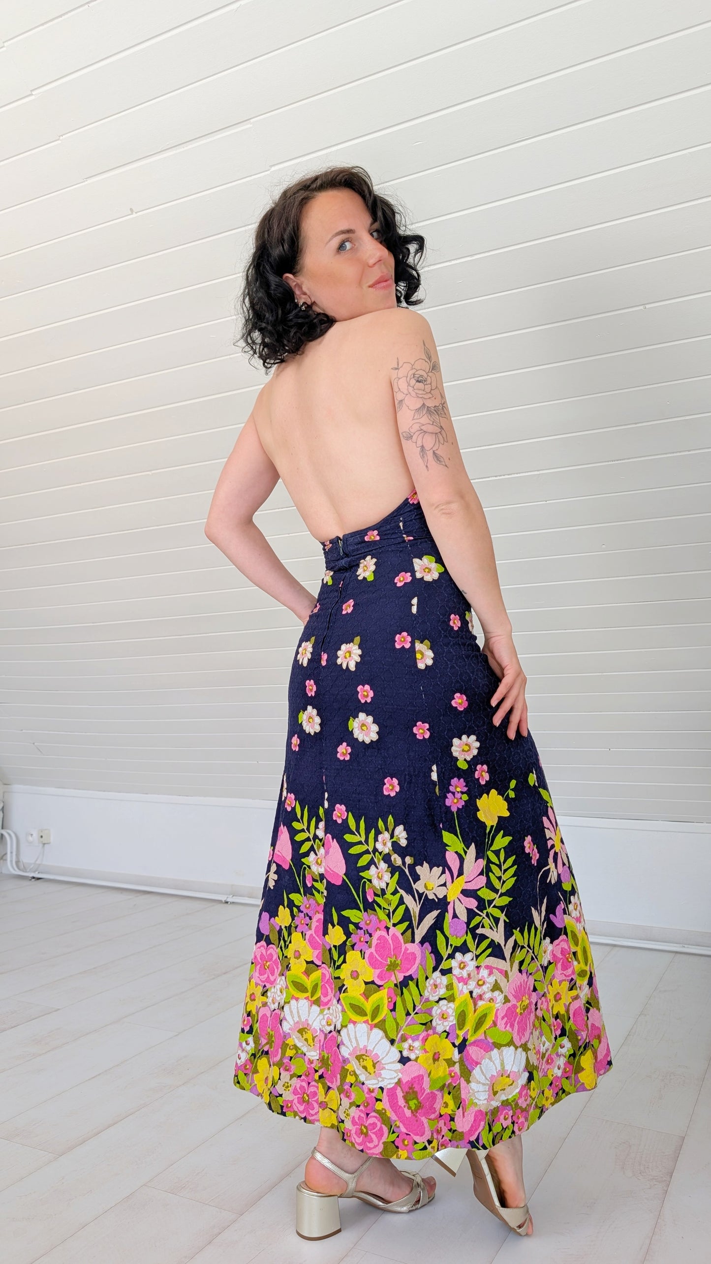 Rare robe 70s en coton T34
