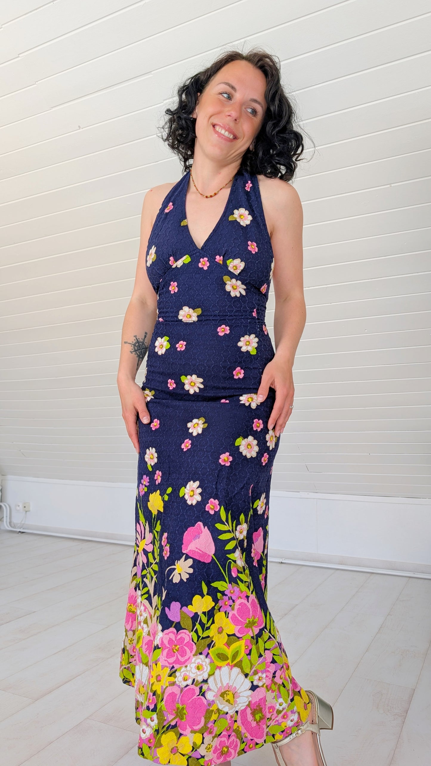 Rare robe 70s en coton T34