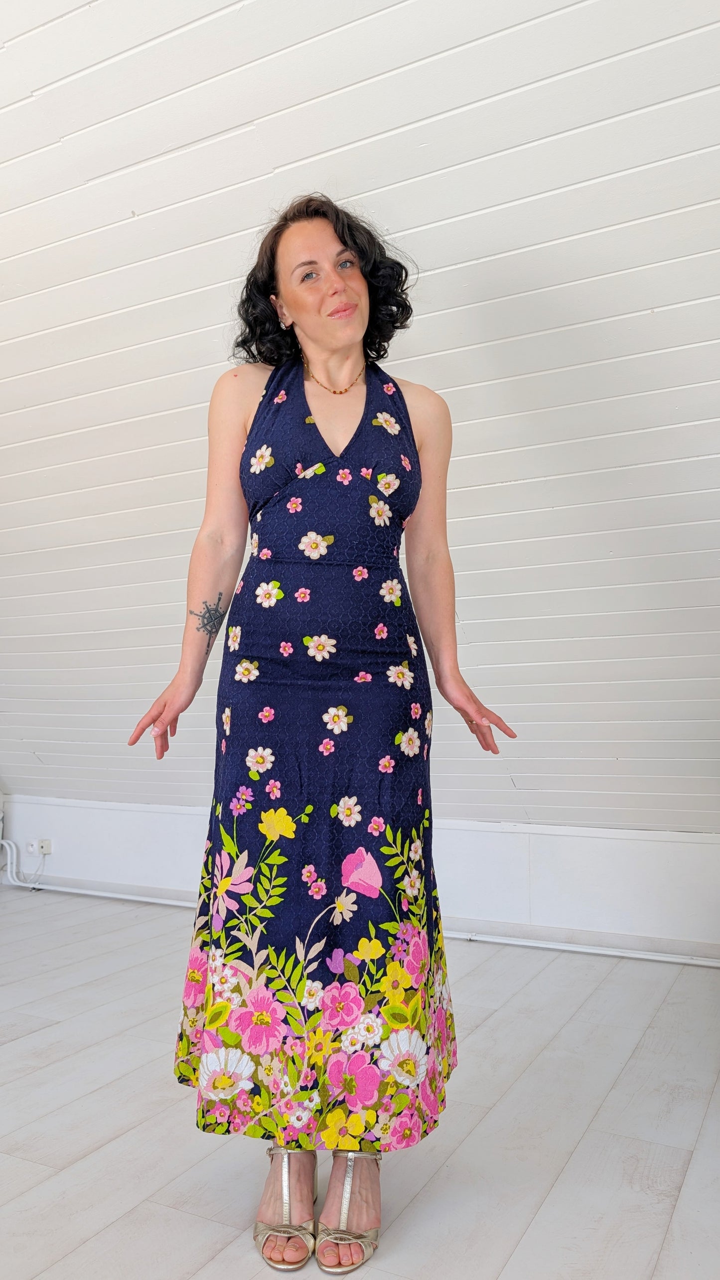 Rare robe 70s en coton T34
