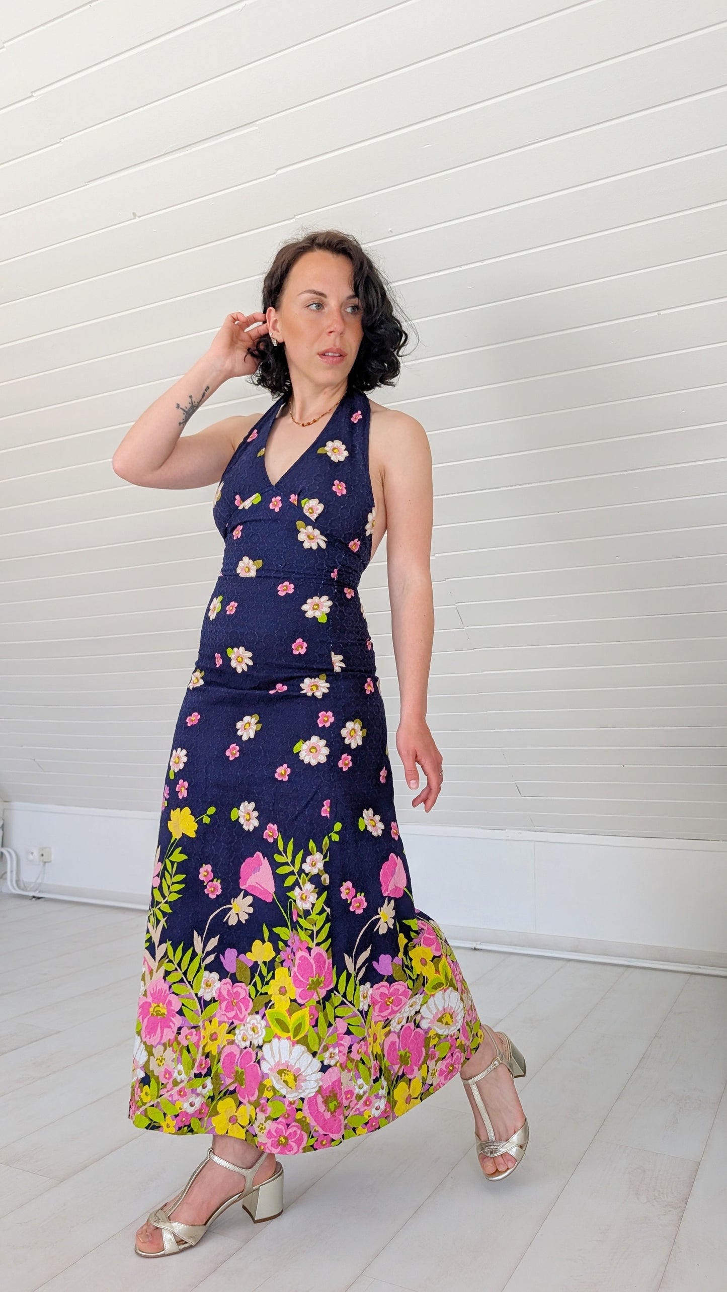 Rare robe 70s en coton T34