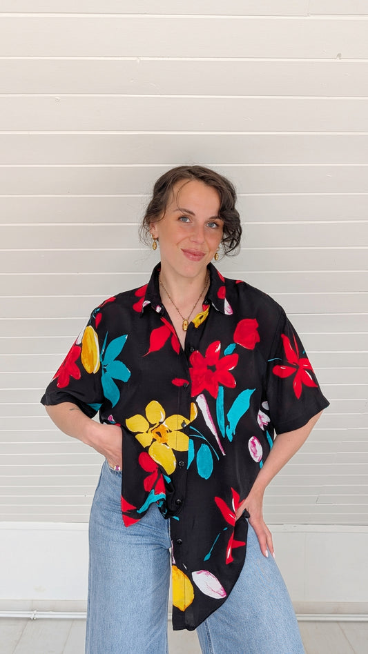Blouse ample viscose 90s T40-42