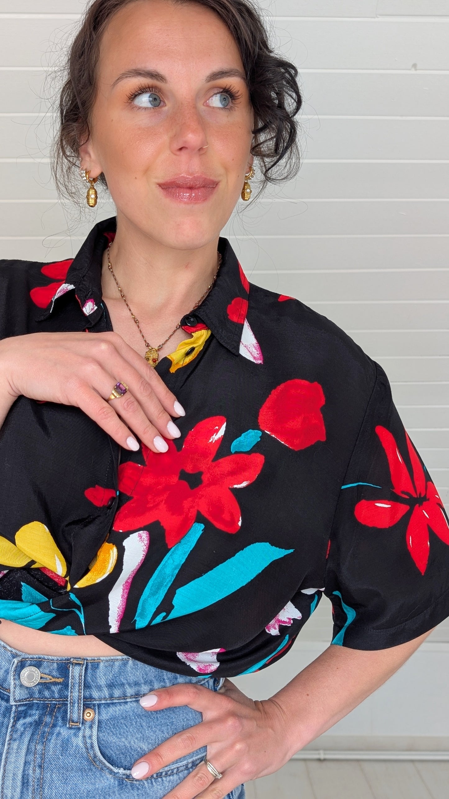 Blouse ample viscose 90s T40-42