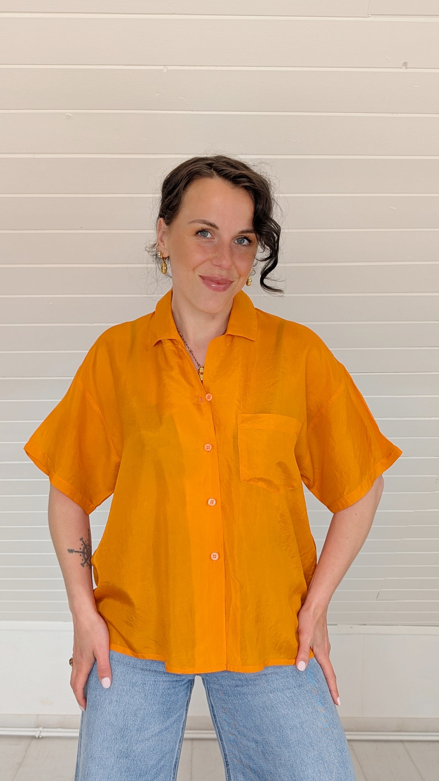 Blouse soie 80s T40-42