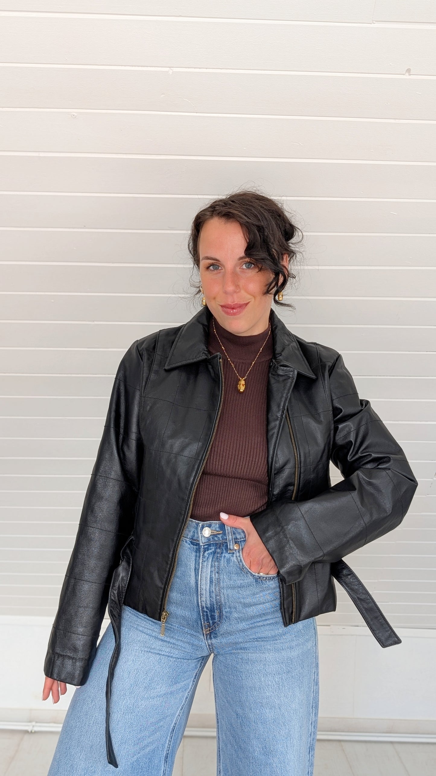 Veste cuir italien T38