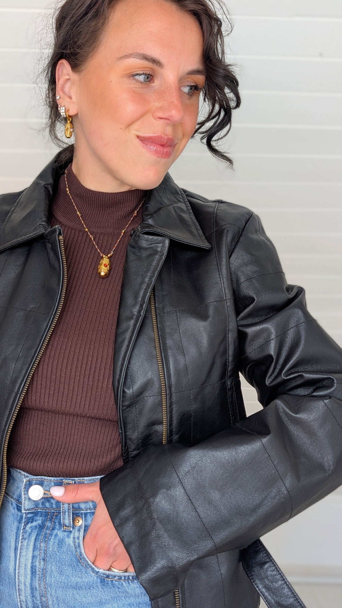 Veste cuir italien T38