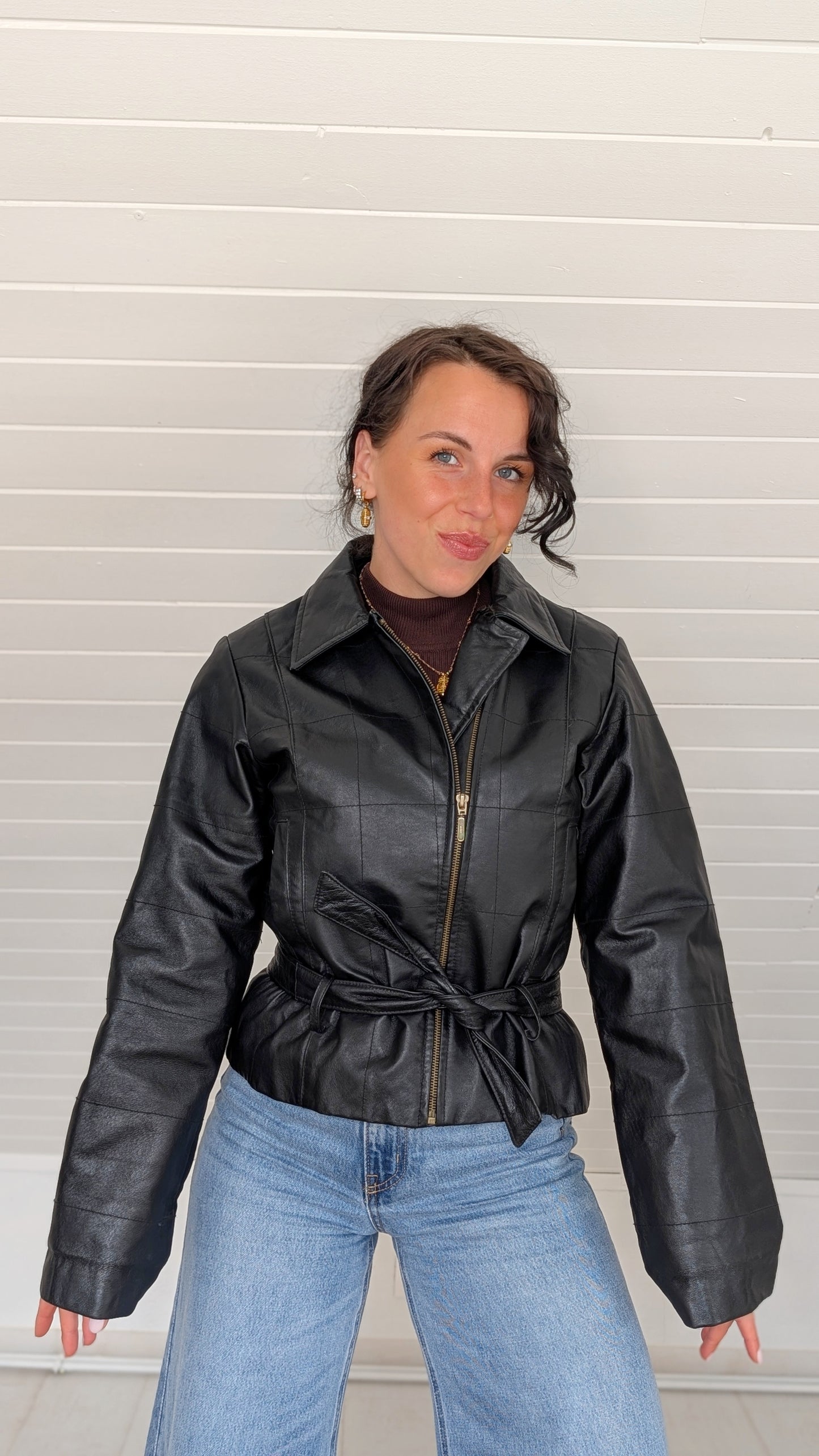 Veste cuir italien T38