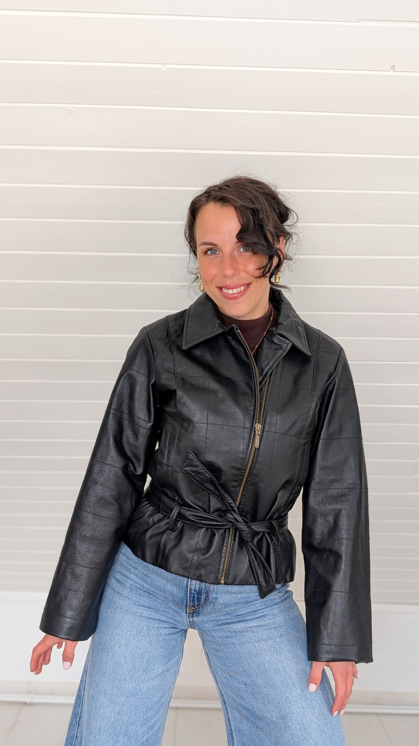 Veste cuir italien T38