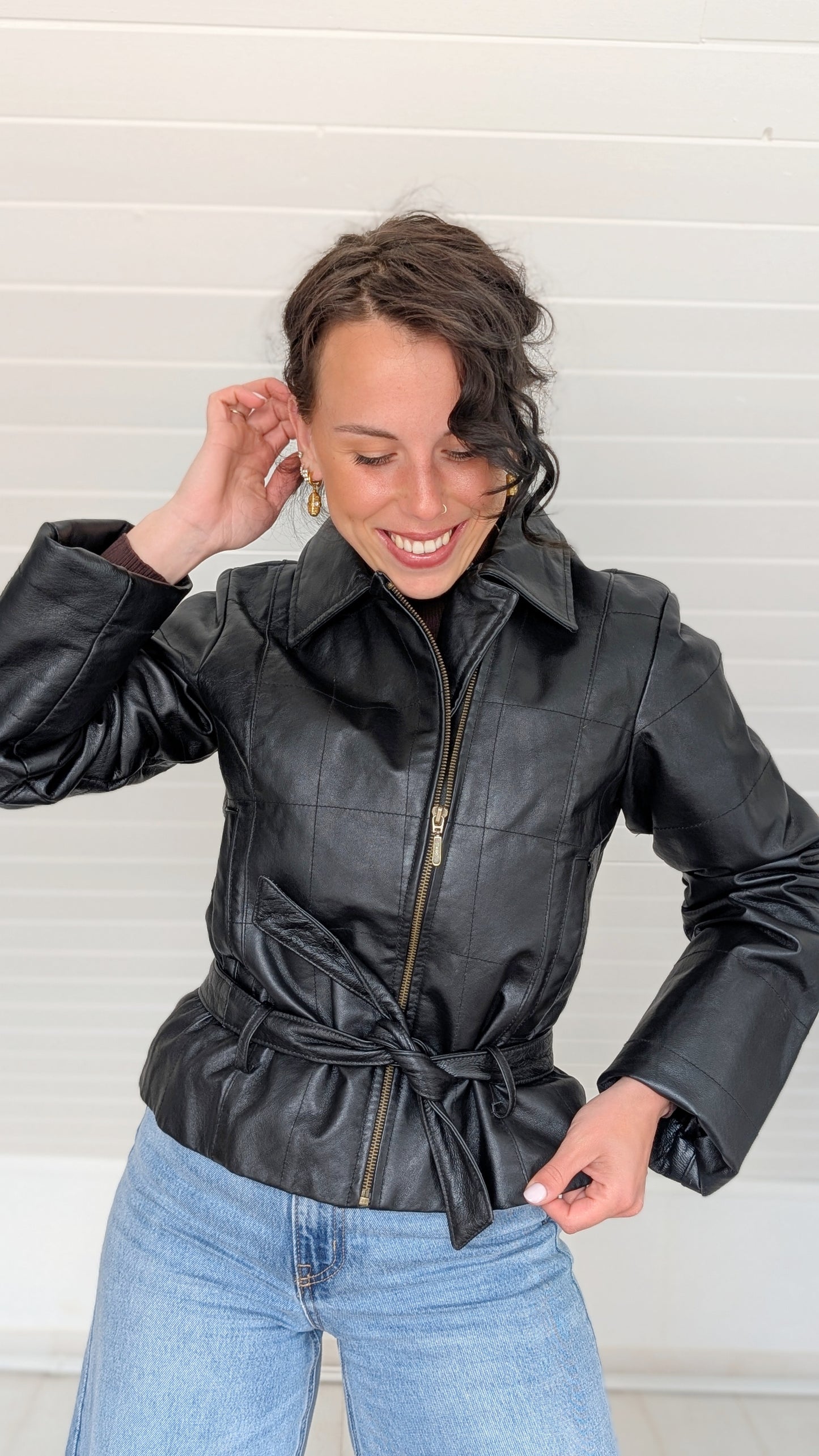 Veste cuir italien T38