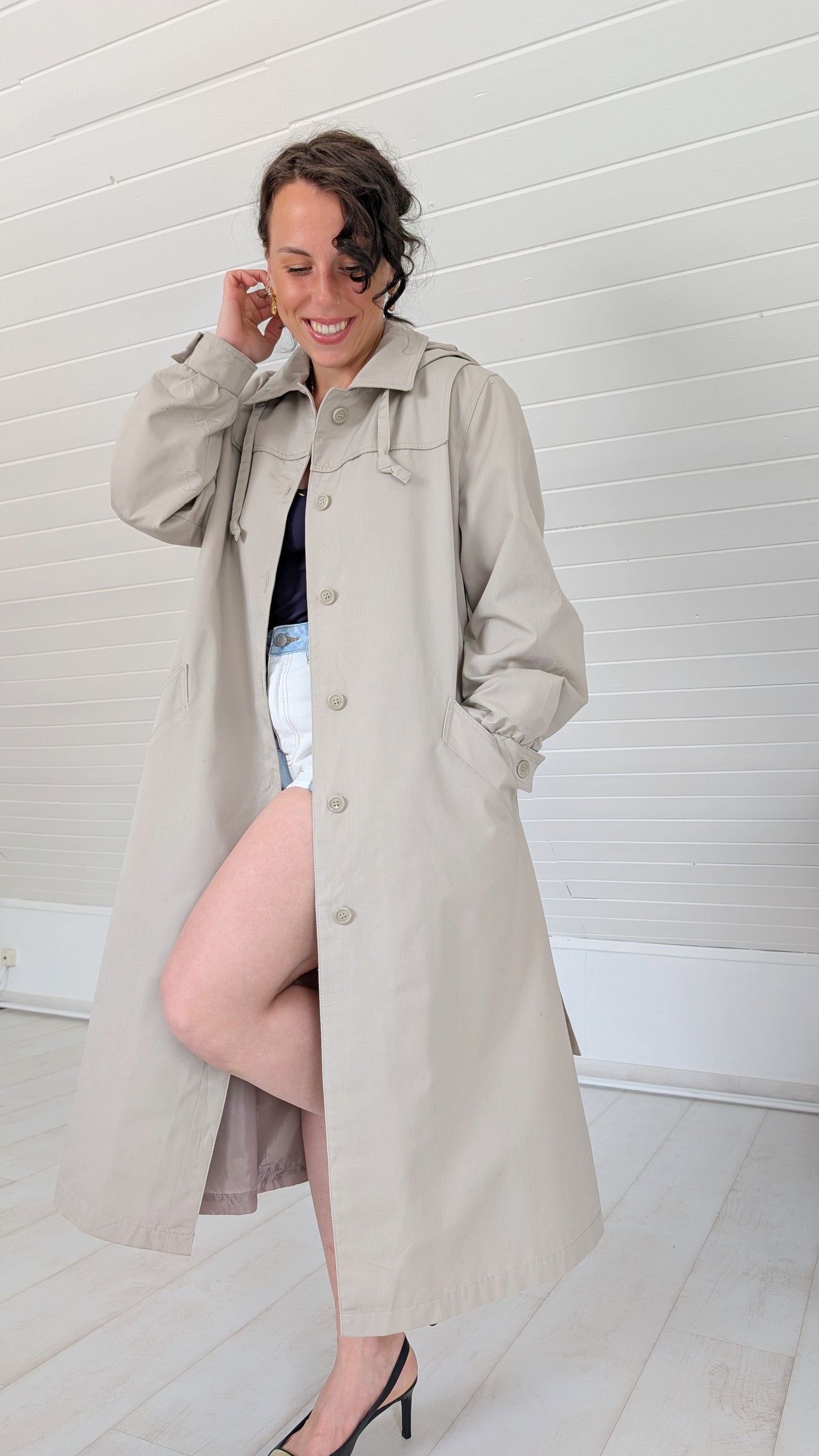 Trench à capuche 80s T38-40-42