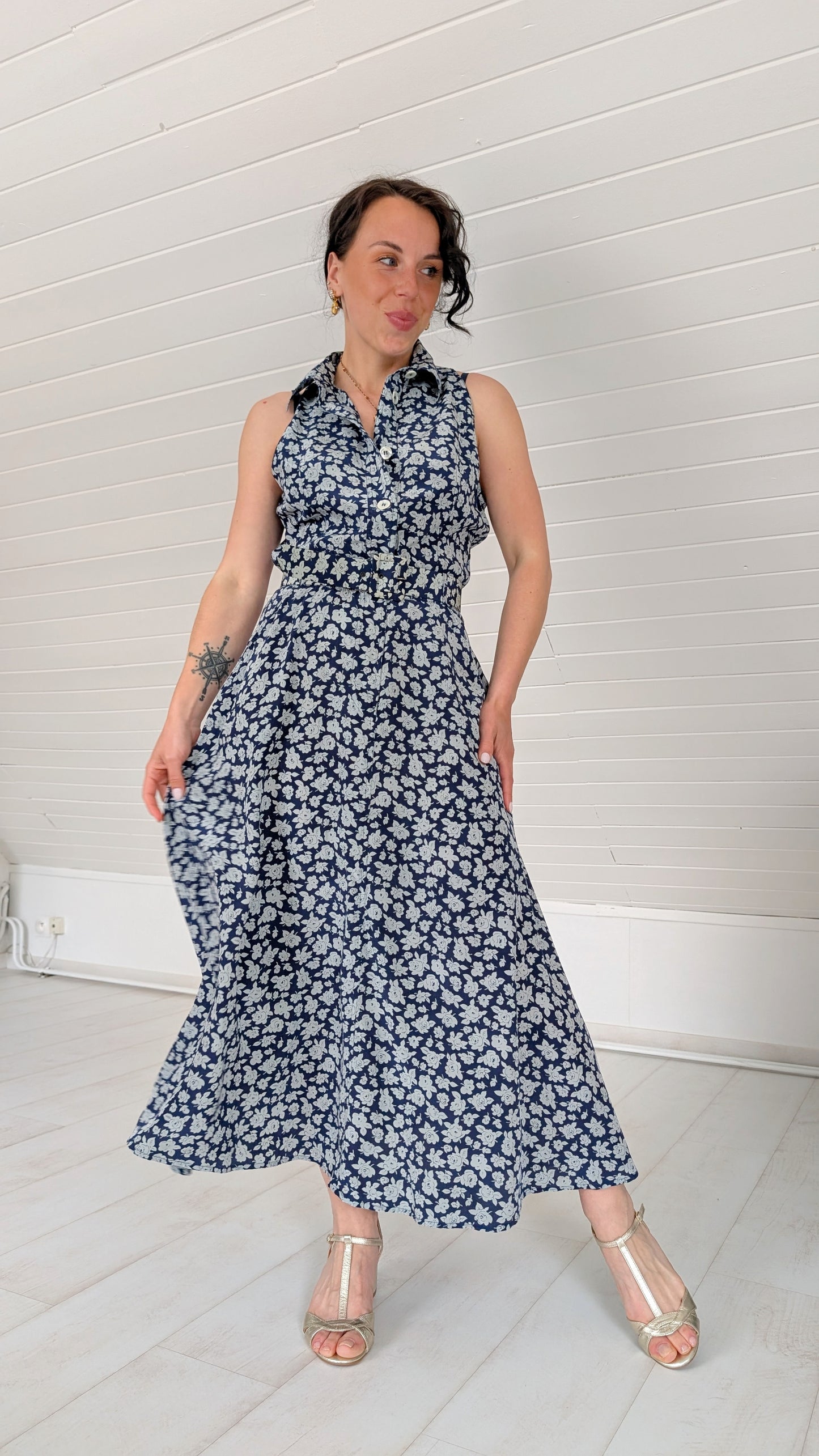 Robe 1980 pure soie T36