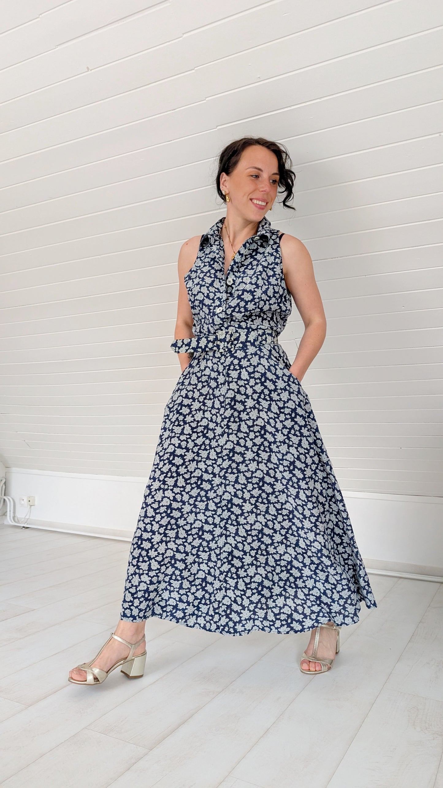Robe 1980 pure soie T36