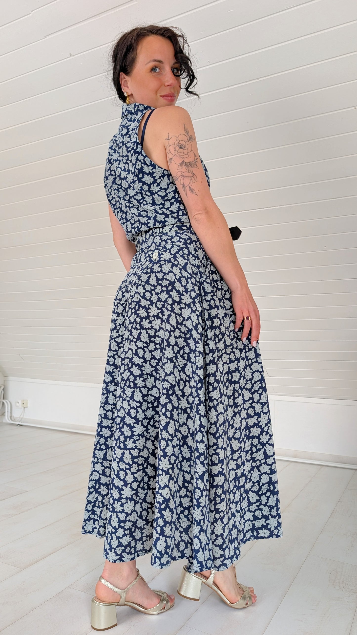 Robe 1980 pure soie T36