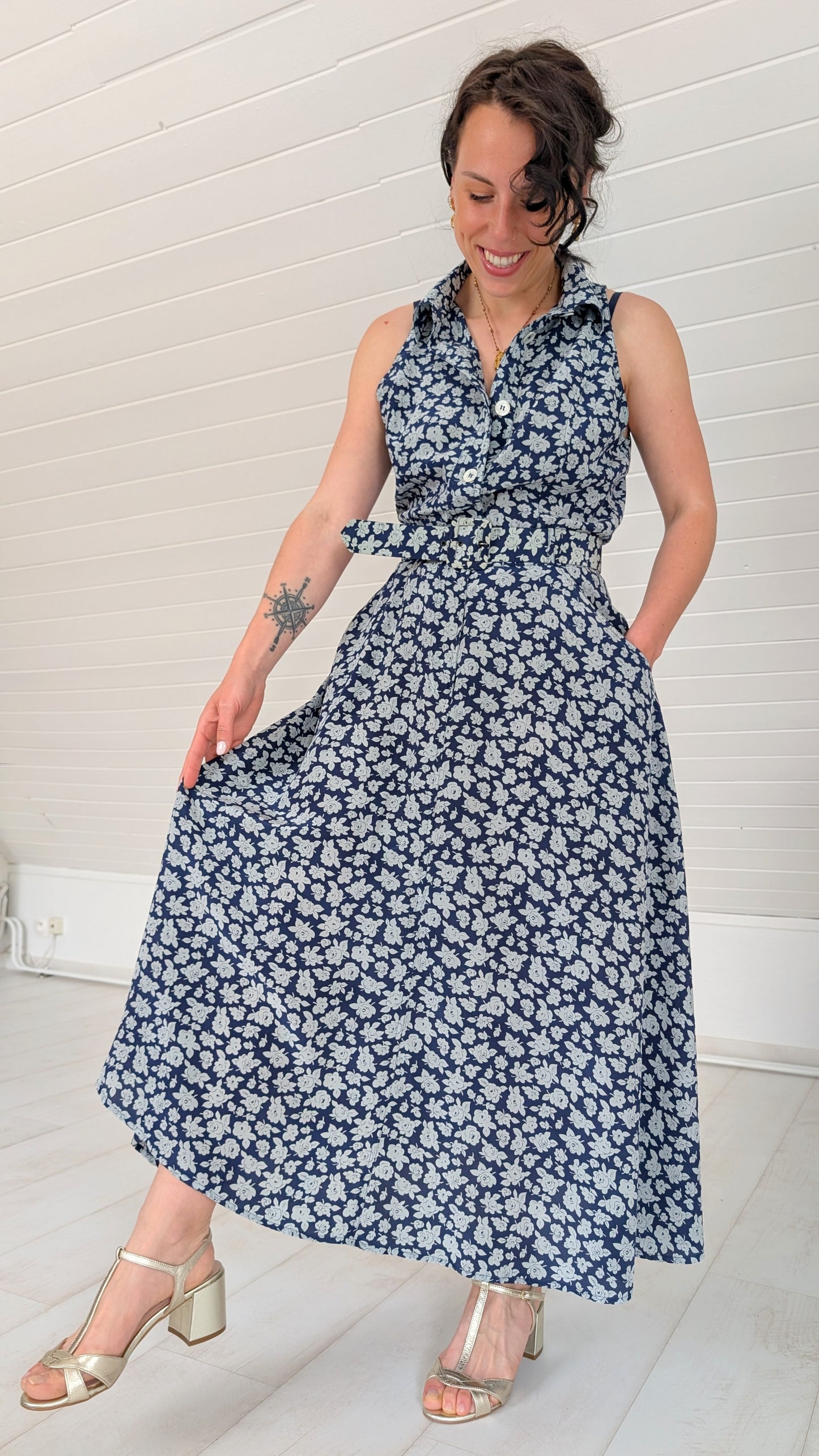 Robe 1980 pure soie T36